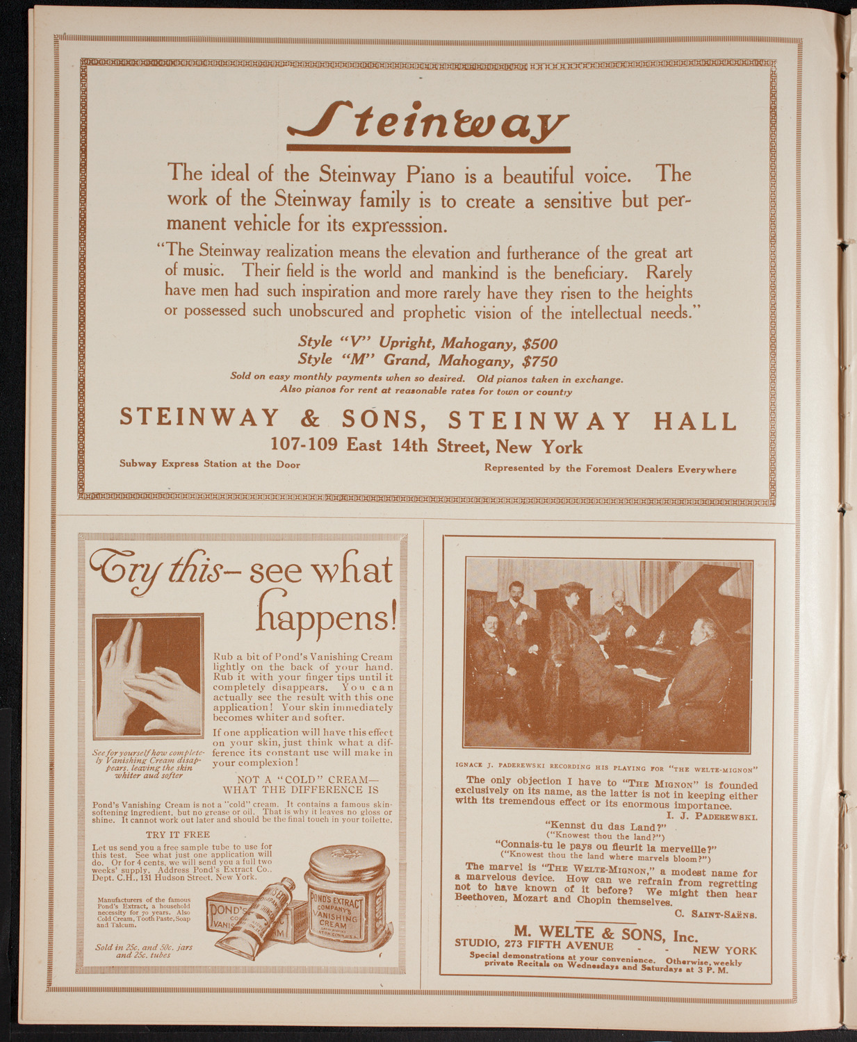 New York Philharmonic, January 9, 1916, program page 4