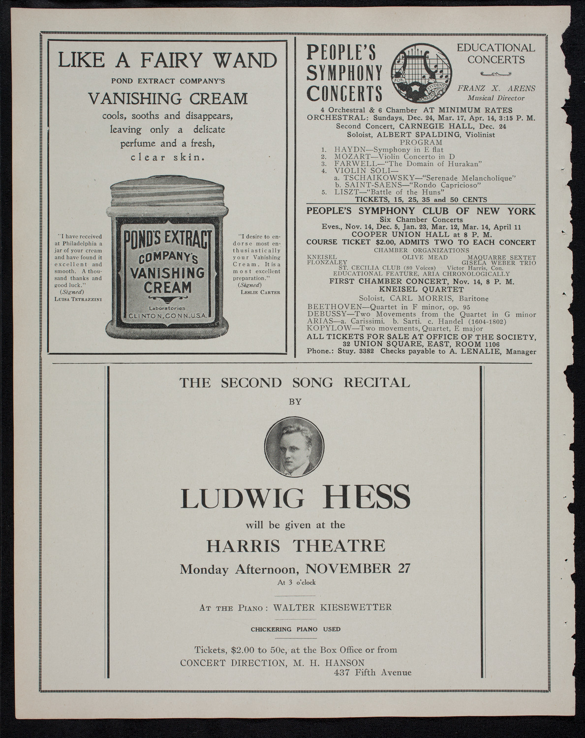 Edward S. Curtis: "The Story of a Vanishing Race", November 15, 1911, program page 8