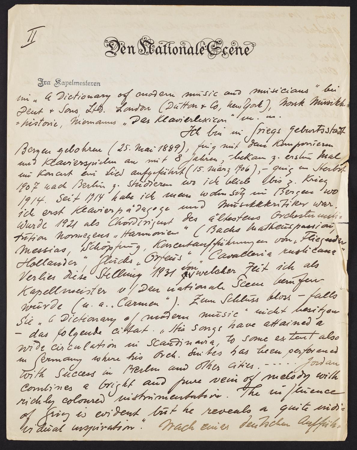 Correspondence from Sverre Jordan to David Ewen, page 3 of 4
