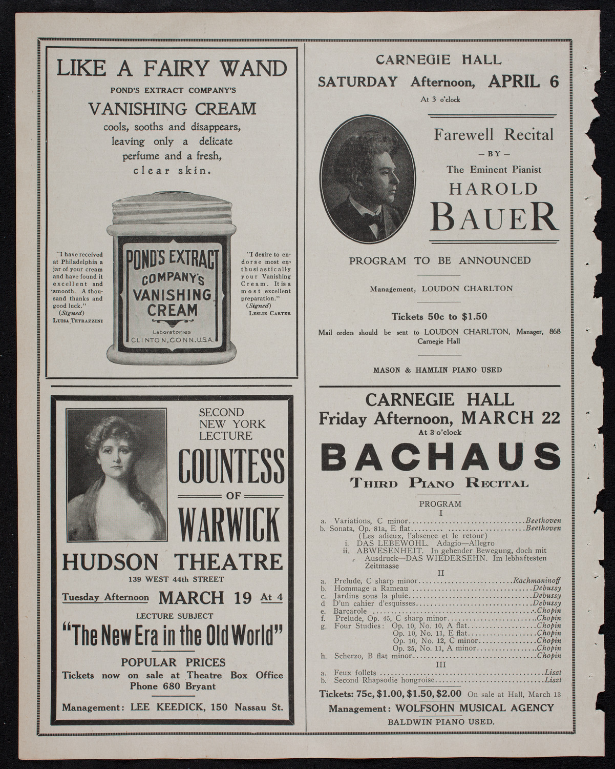 Symphony Concert for Young People, March 16, 1912, program page 8