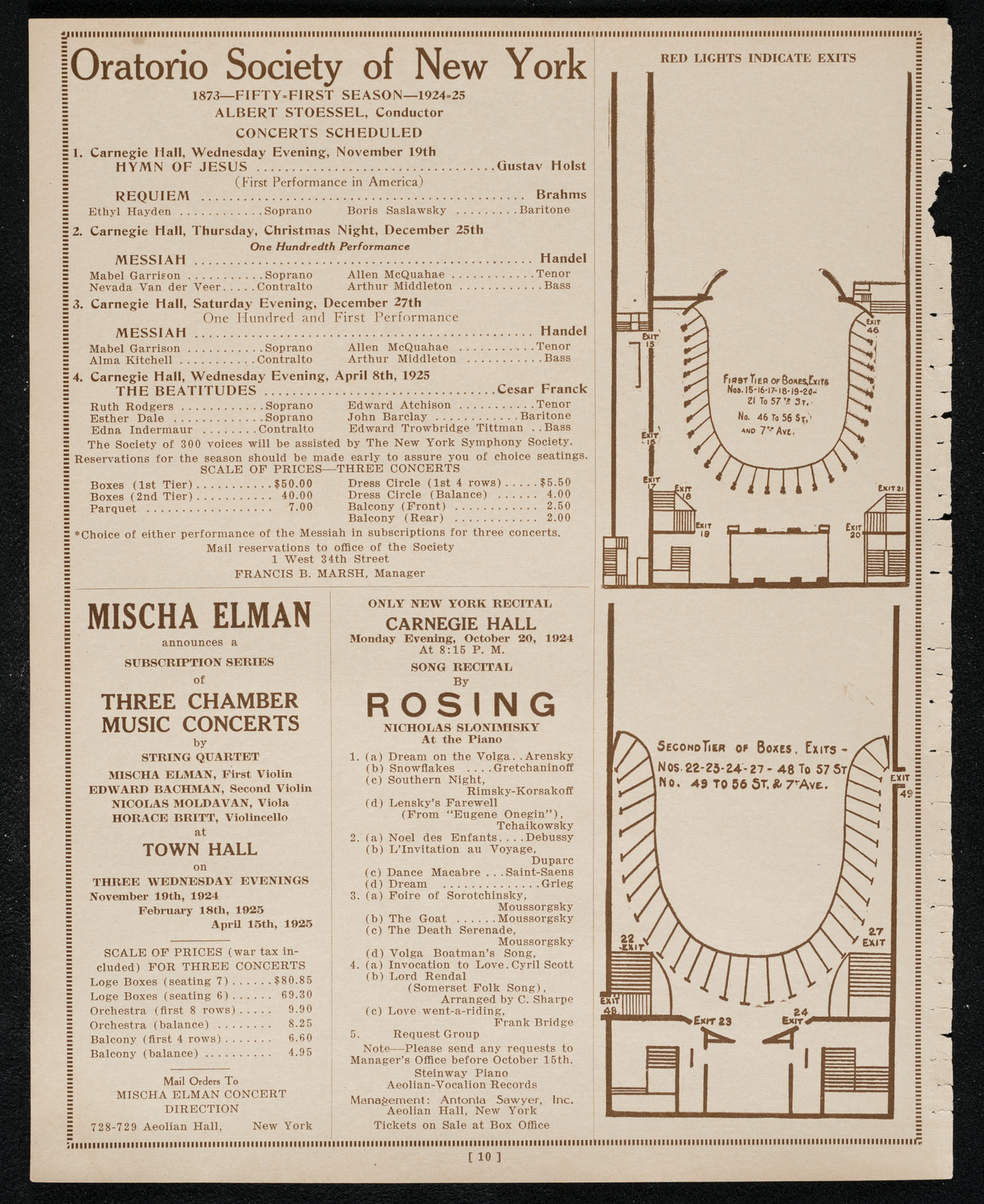 Bernardo Olshanky, Baritone, assisted by Helen Jeffrey, October 11, 1924, program page 10