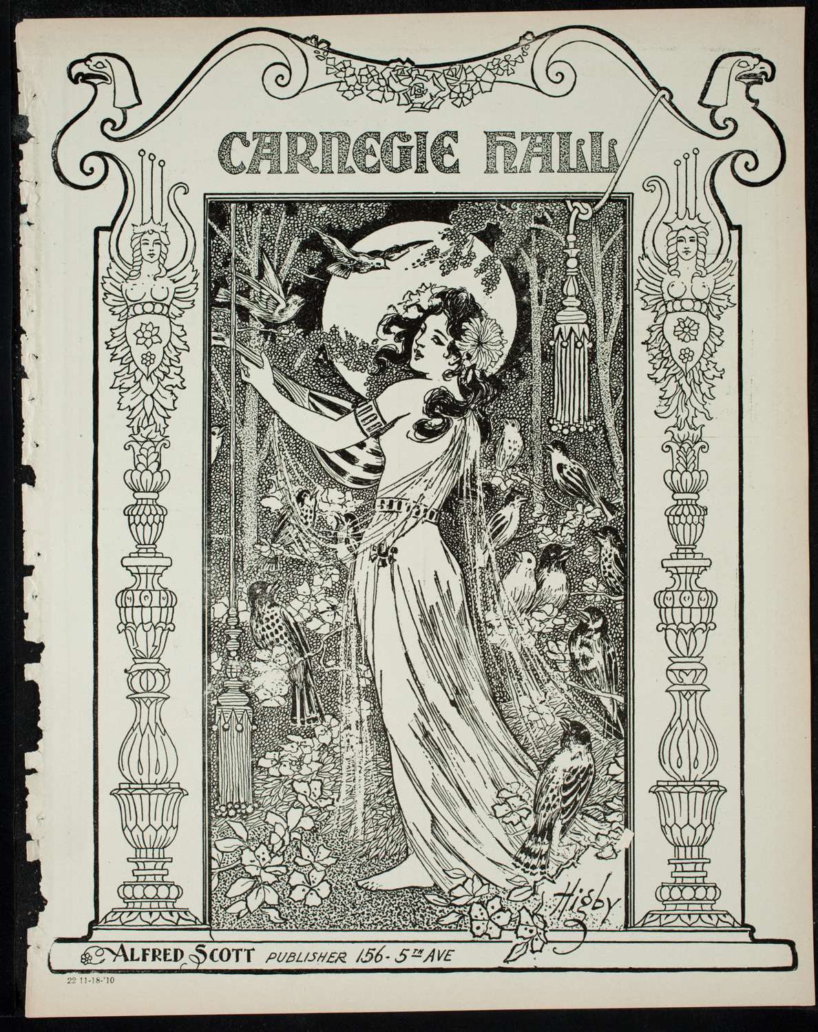New York Philharmonic, November 18, 1910, program page 1