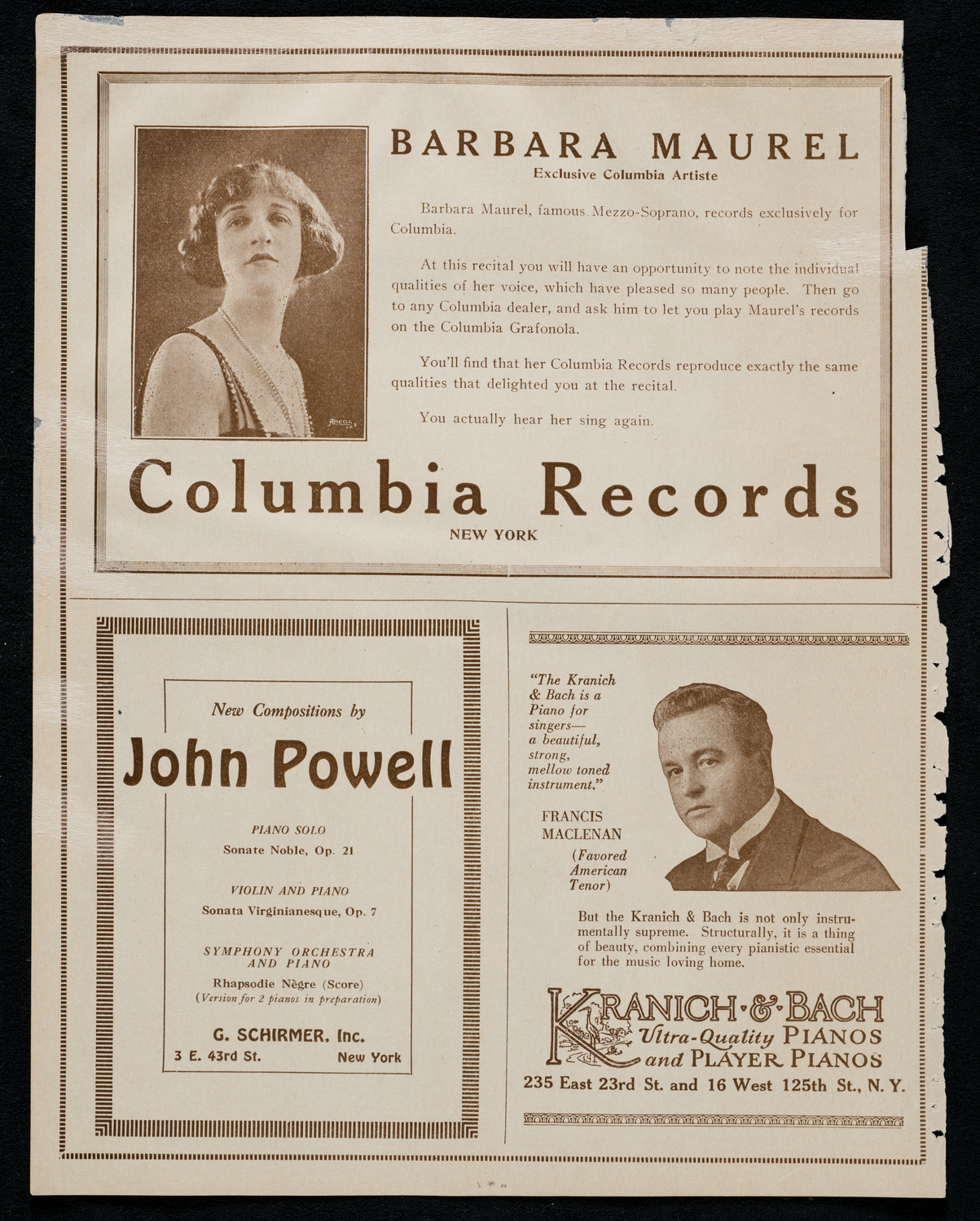 Rudolph Bochco, Violin, October 2, 1920, program page 6