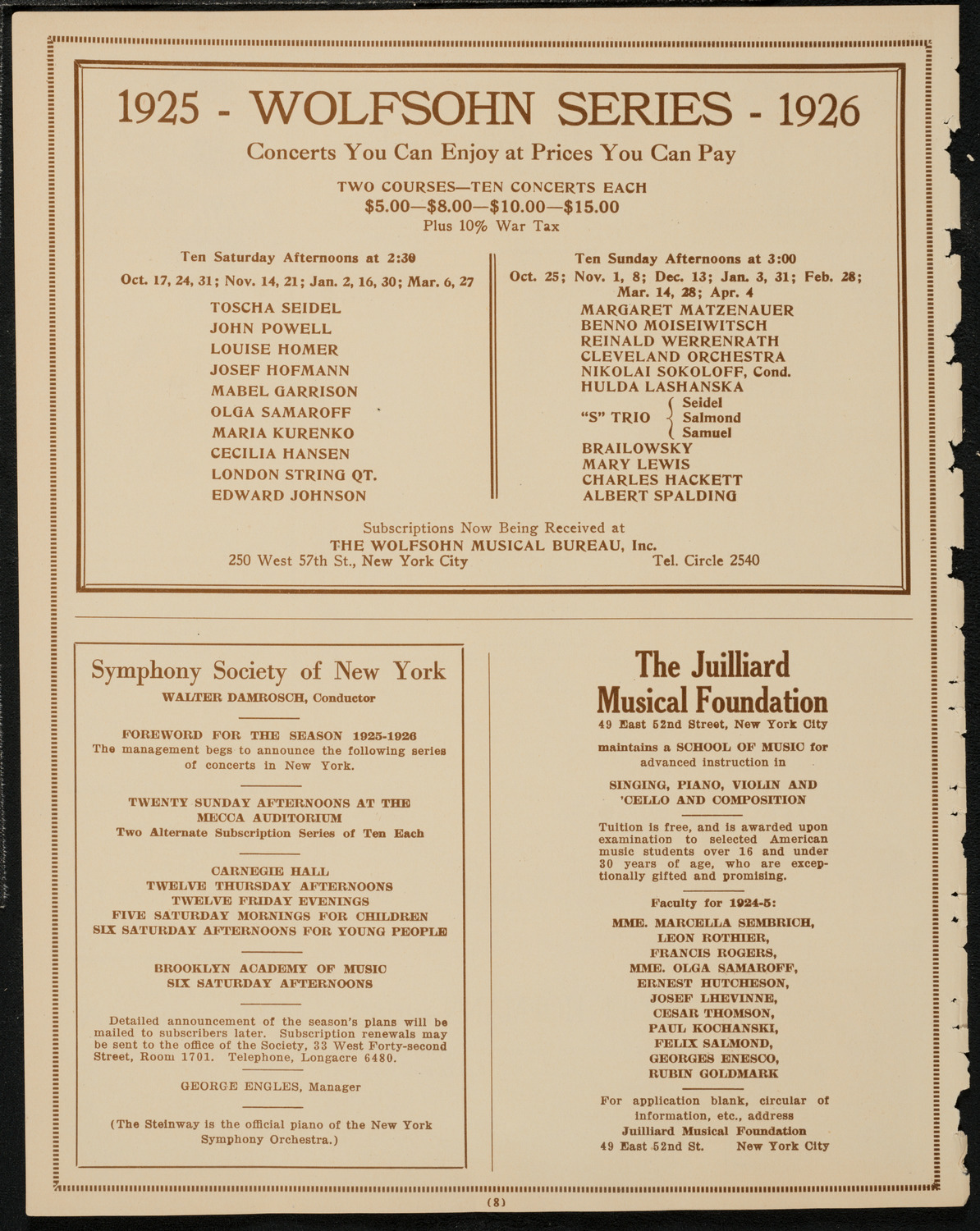 May Day Festival, May 1, 1925, program page 8