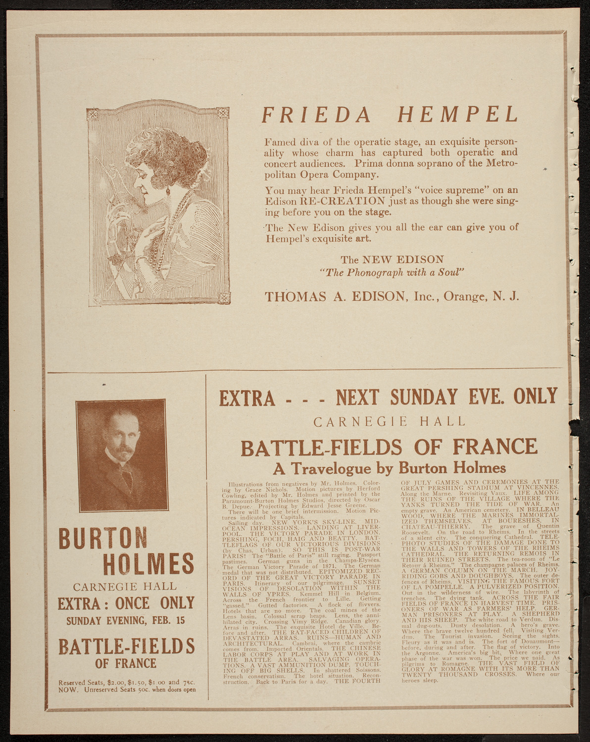 Burton Holmes Travelogue: Vanished Russia, February 8, 1920, program page 2