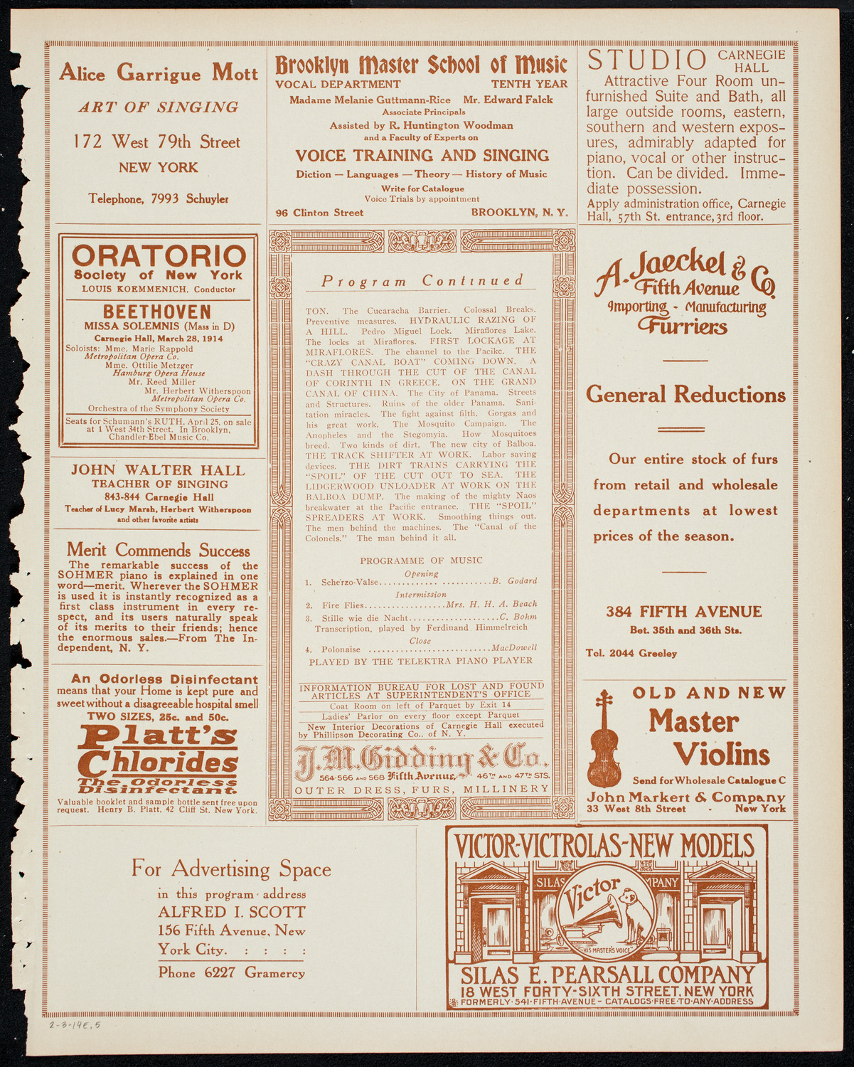 Burton Holmes Travelogue: Panama, February 3, 1914, program page 9