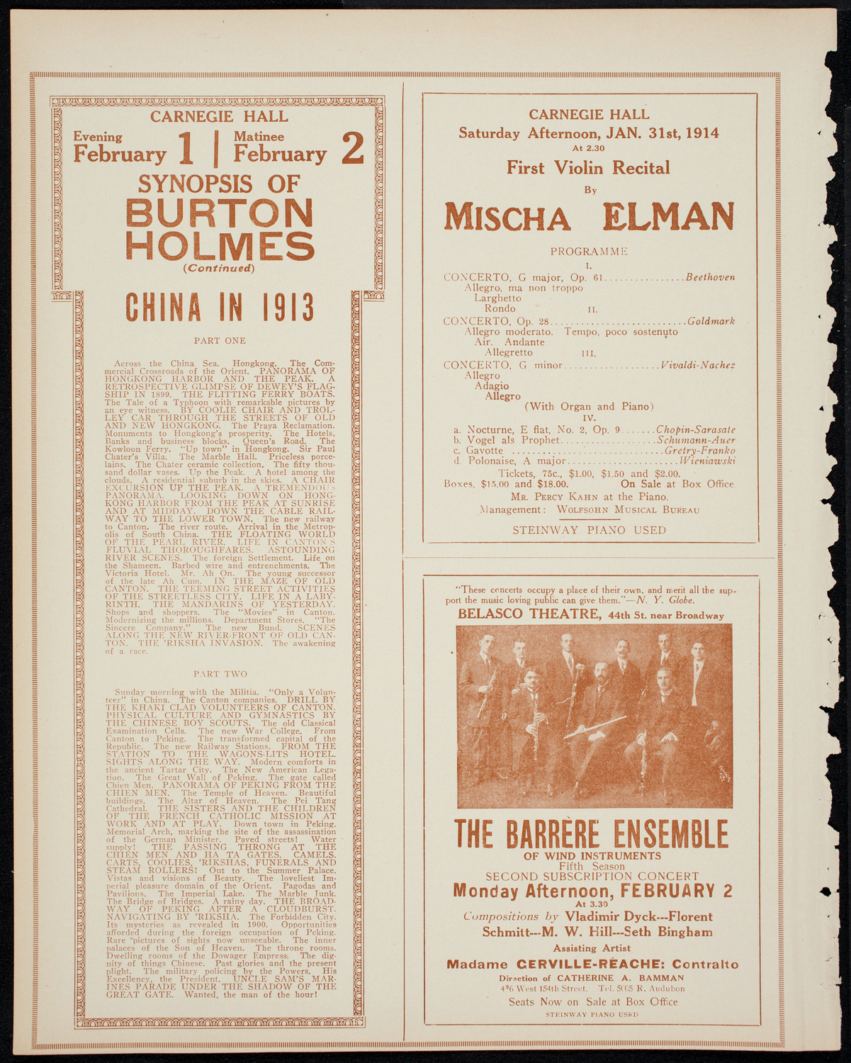Burton Holmes Travelogue: Cruising Through the Philippines, January 25, 1914, program page 10
