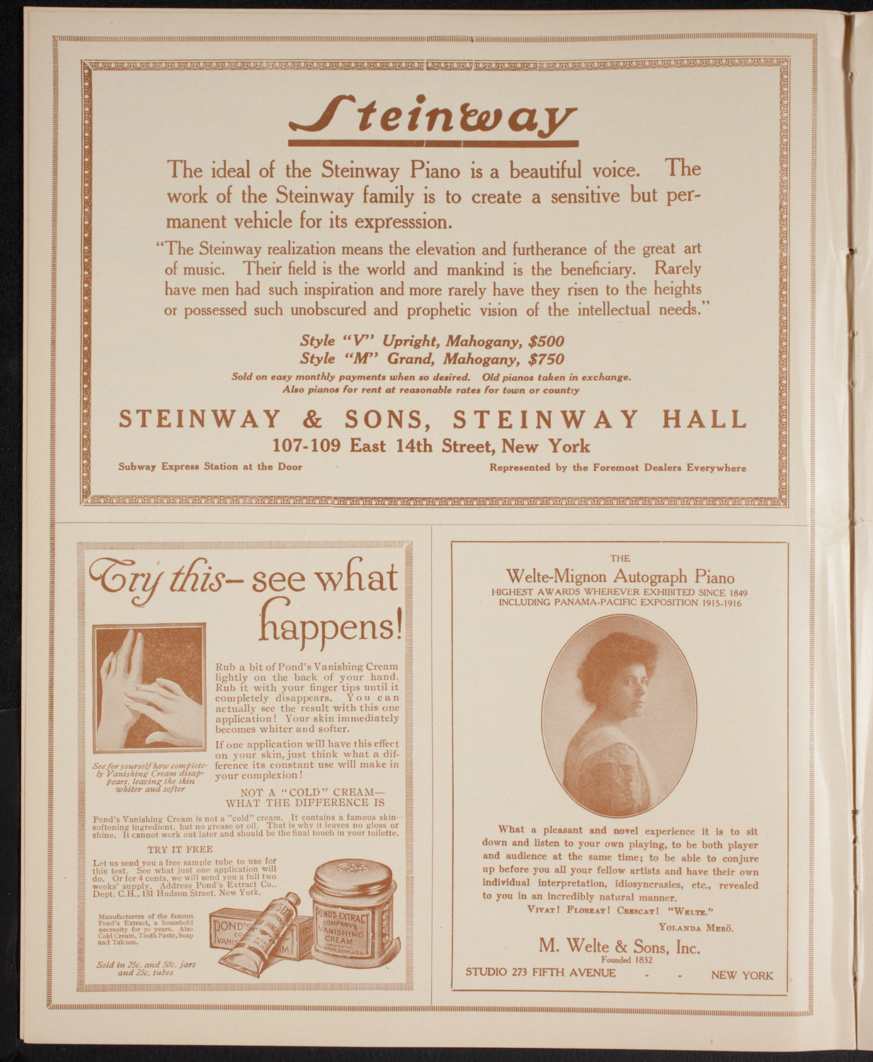 Musical Art Society of New York, March 14, 1916, program page 4