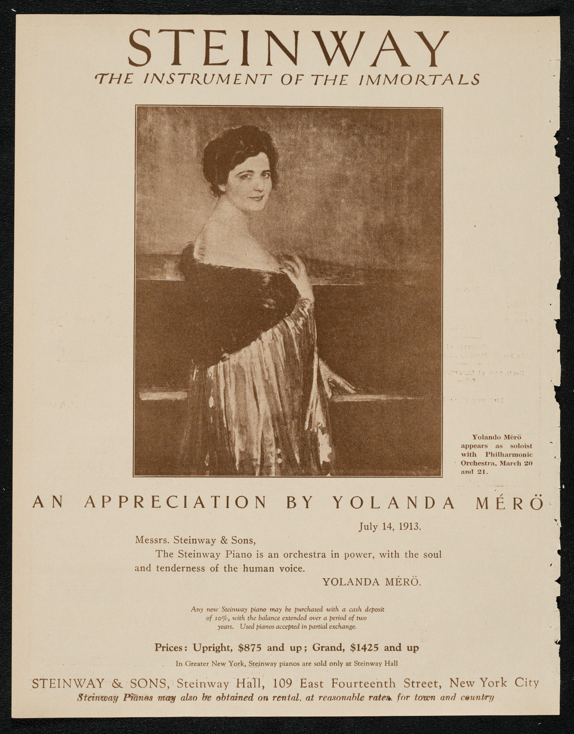 Vladimir de Pachmann, Piano, March 17, 1924, program page 4