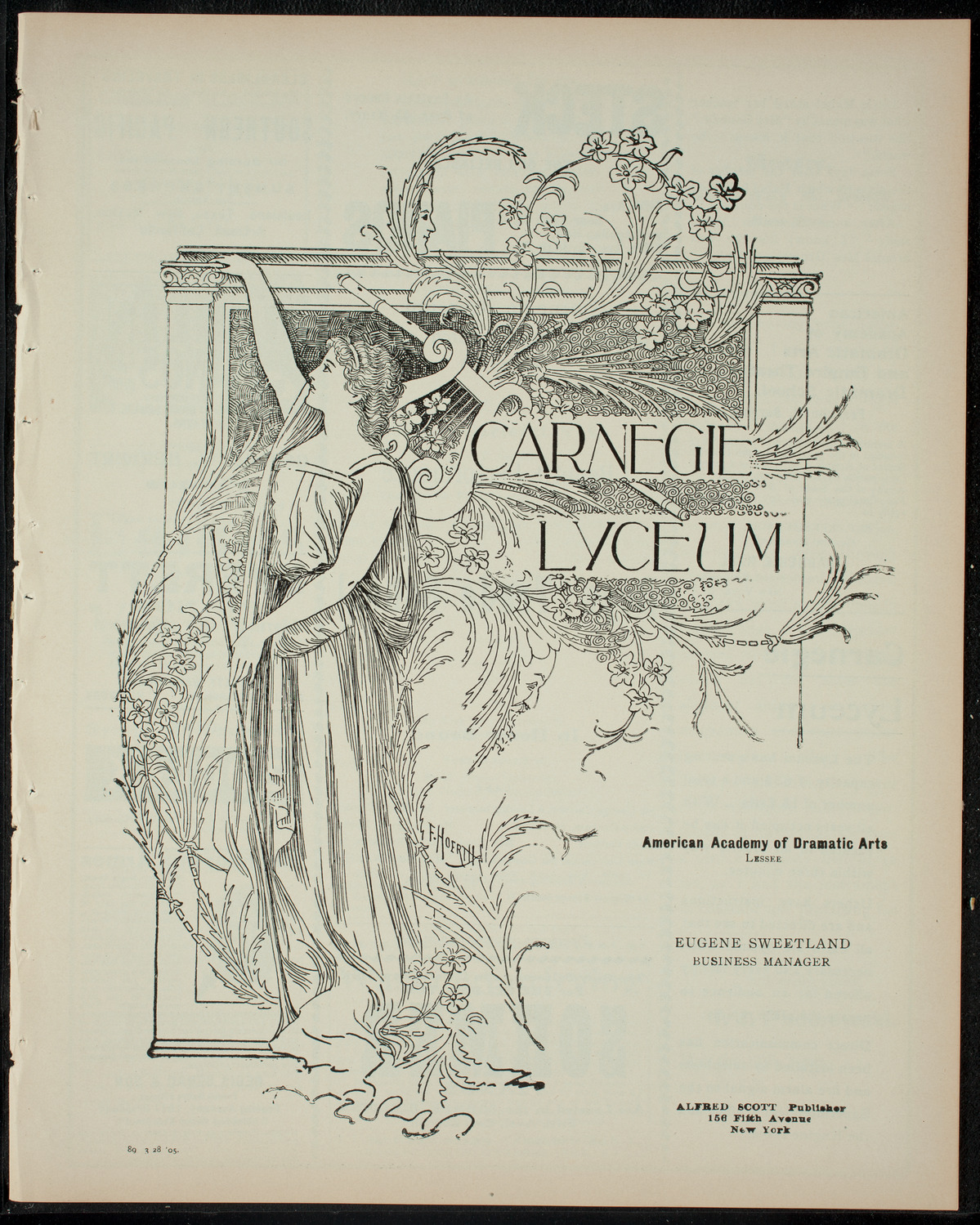 Benefit: Boys' Trade School, March 28, 1905, program page 1