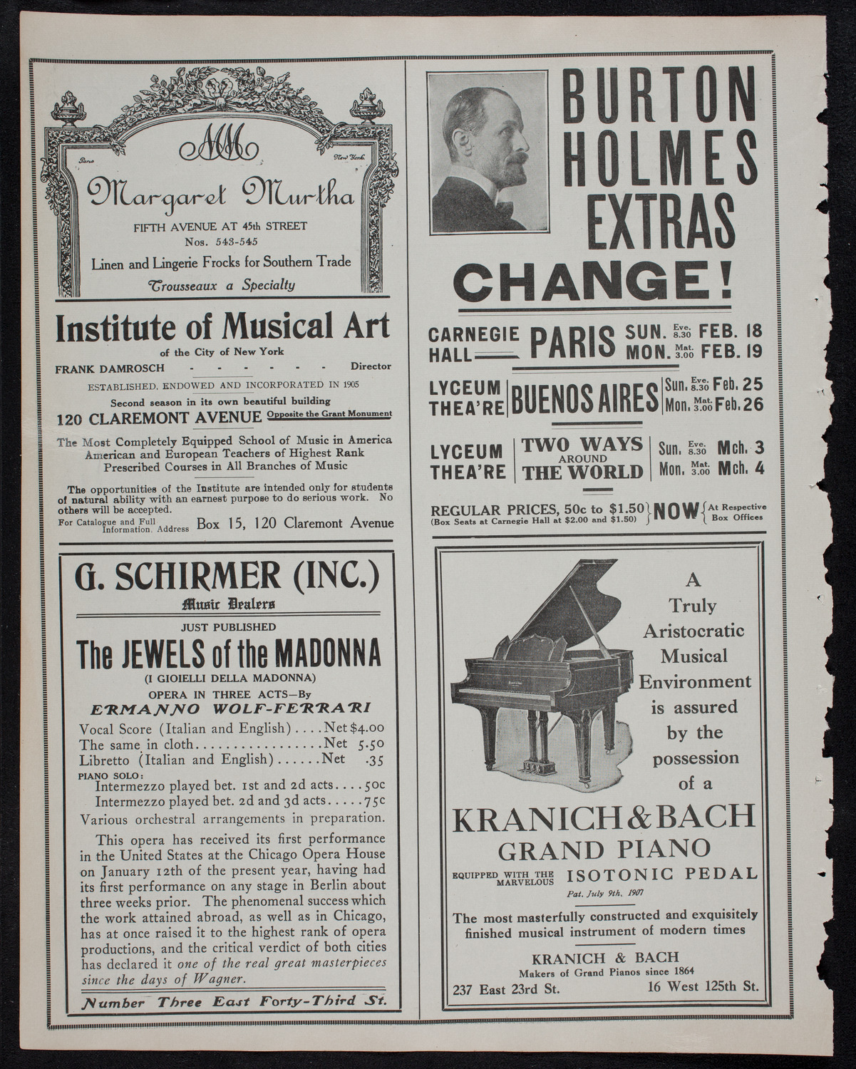 Elena Gerhardt, Soprano, February 7, 1912, program page 6