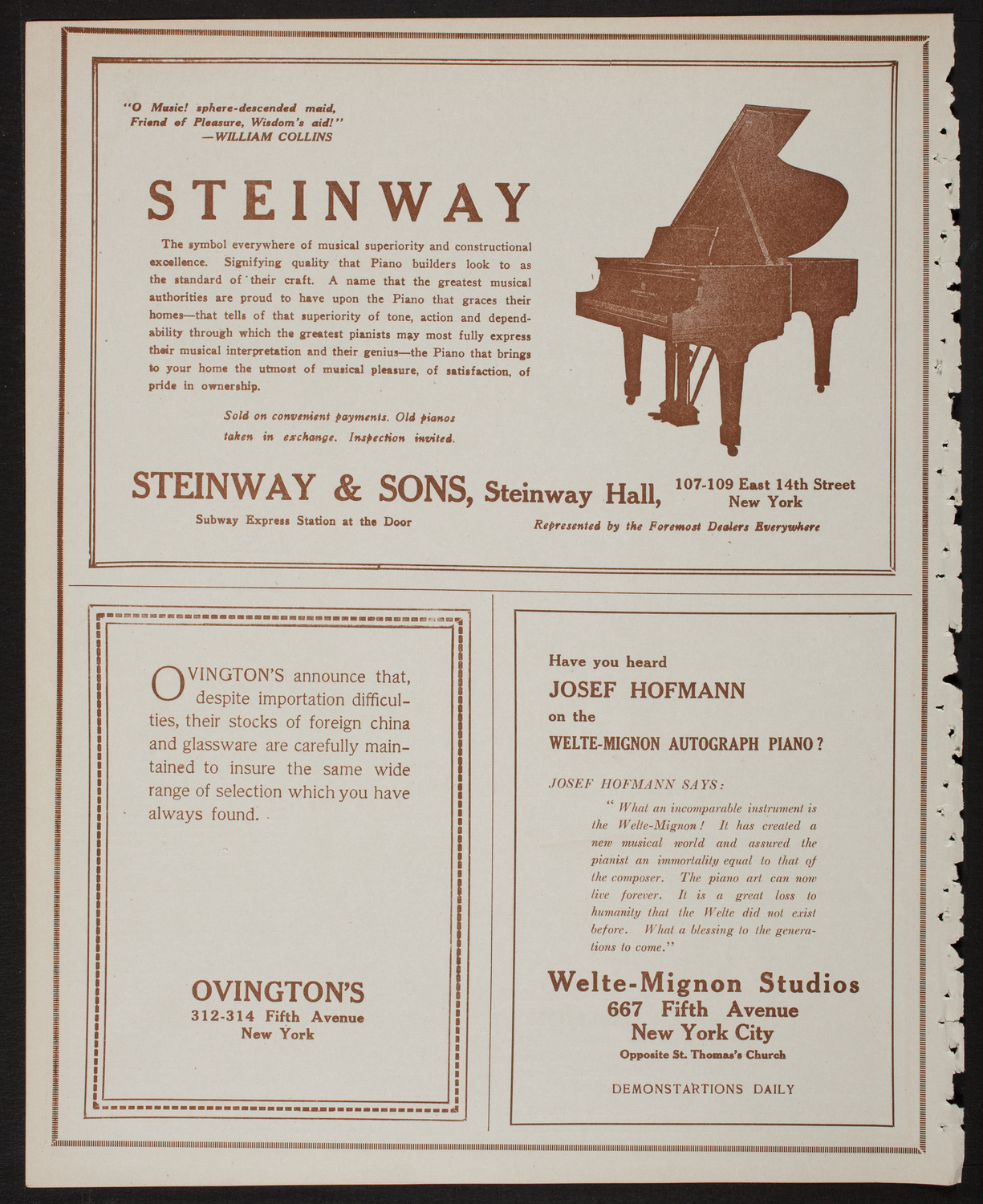 New York Philharmonic, February 8, 1918, program page 4