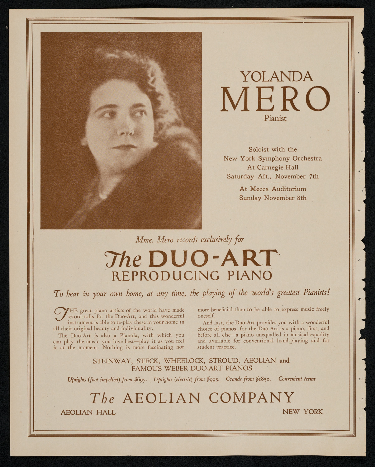 New York Symphony Orchestra, November 6, 1925, program page 2