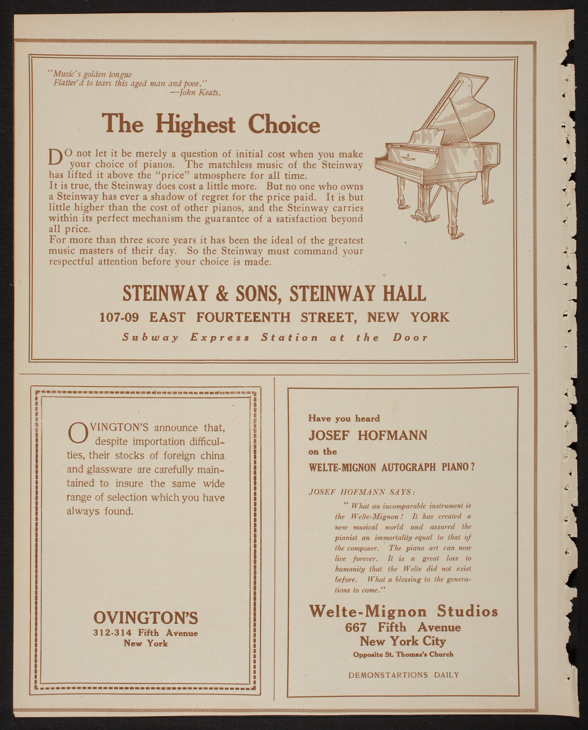 New York Symphony Orchestra, February 23, 1918, program page 4