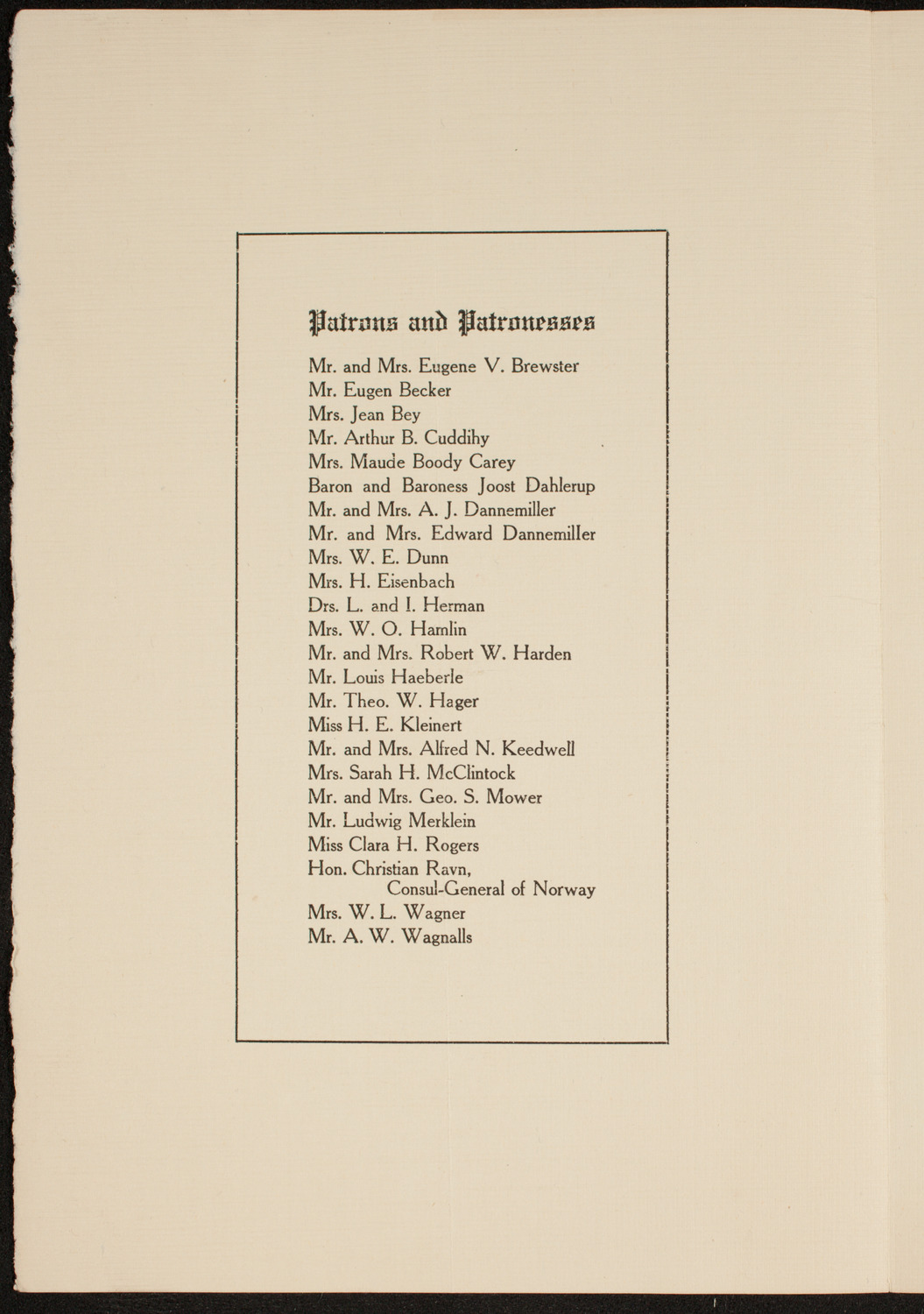 Tollefsen Trio and Marcus Kellerman, January 30, 1912, program page 2