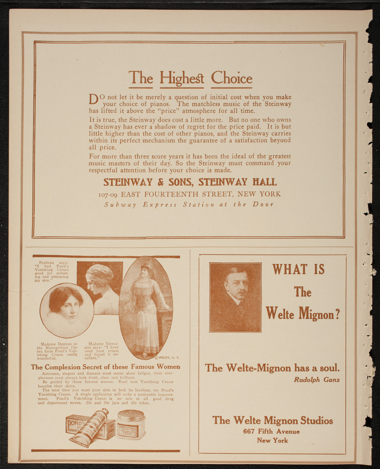 New York Symphony Orchestra, February 24, 1917, program page 4