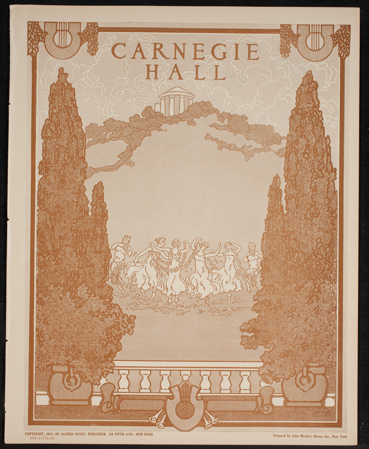New York Philharmonic, February 27, 1916, program page 1