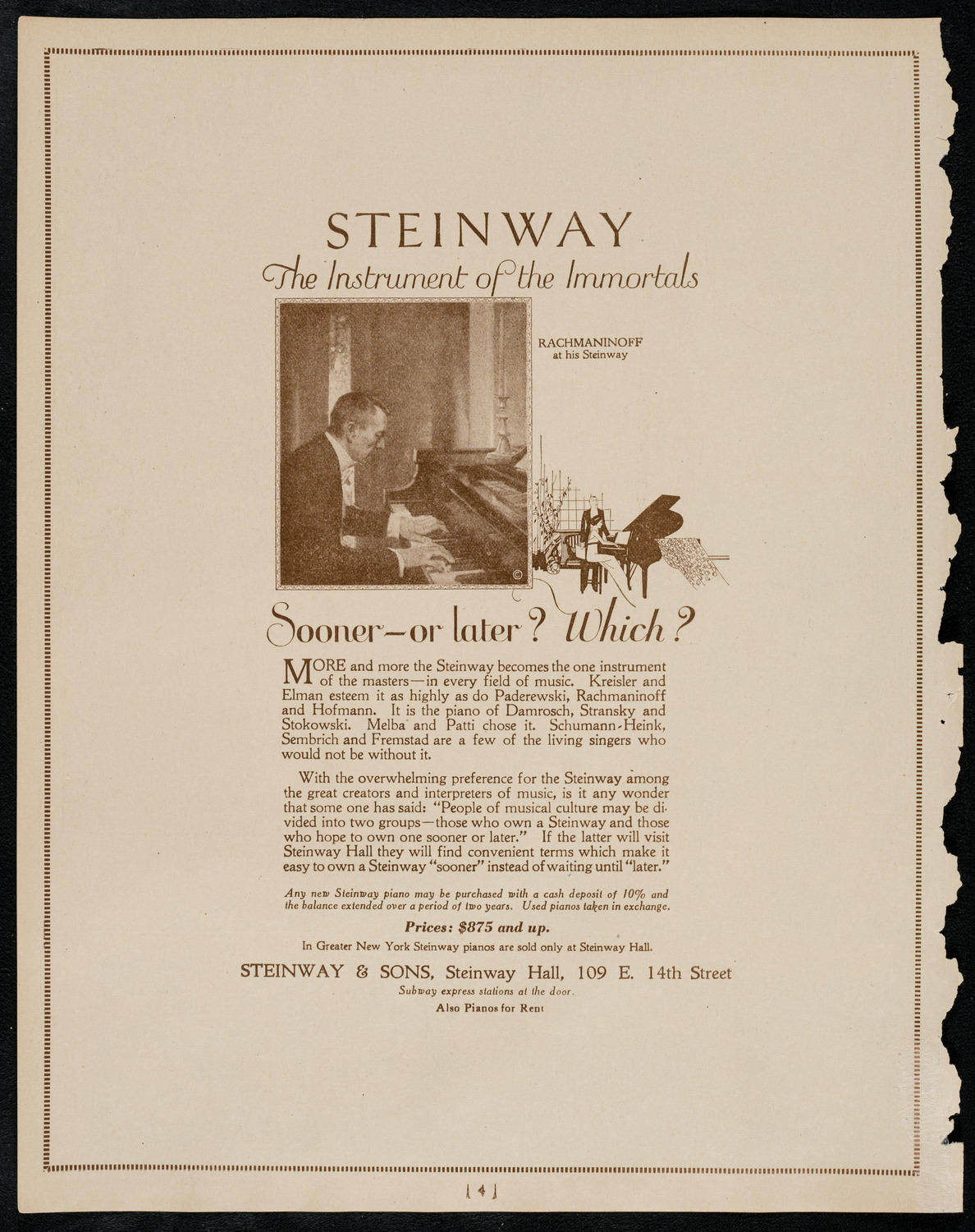 Hans Kronold Memorial Concert, May 7, 1922, program page 4