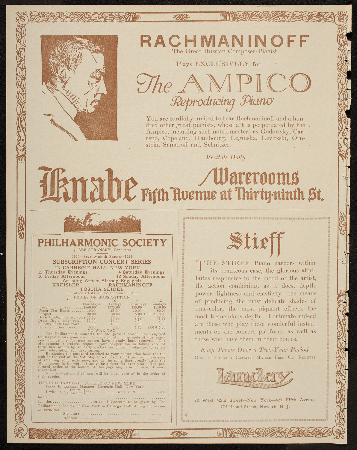 New Symphony Orchestra, April 16, 1920, program page 12