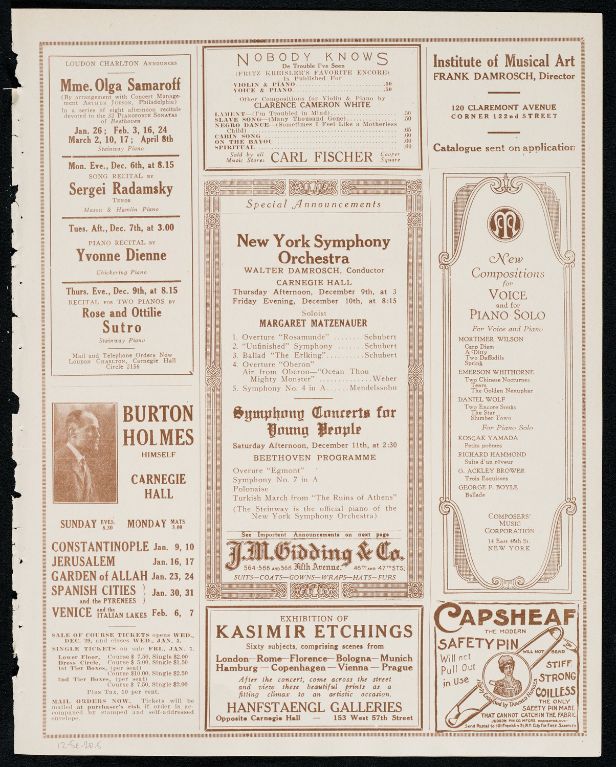 Newman Traveltalks: Constantinople and Turkey, December 5, 1920, program page 9
