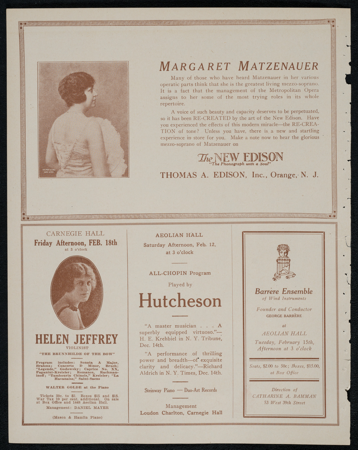 Boston Symphony Orchestra, February 3, 1921, program page 2