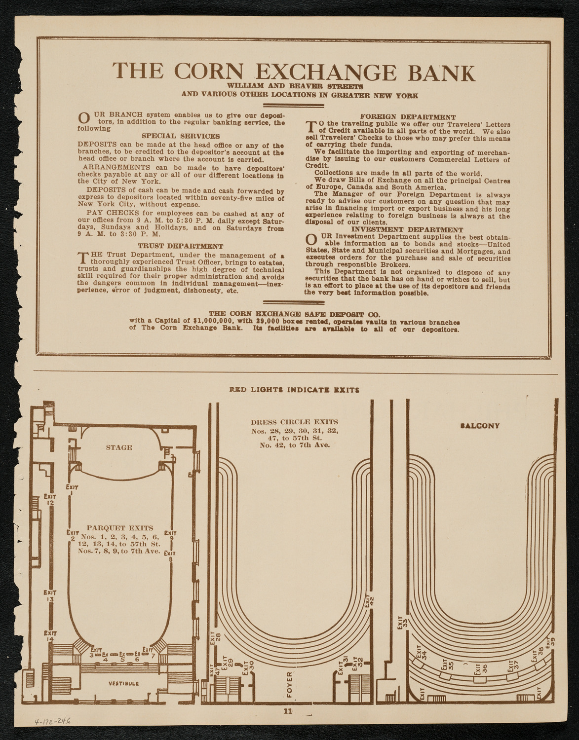 New York Philharmonic, April 17, 1924, program page 11