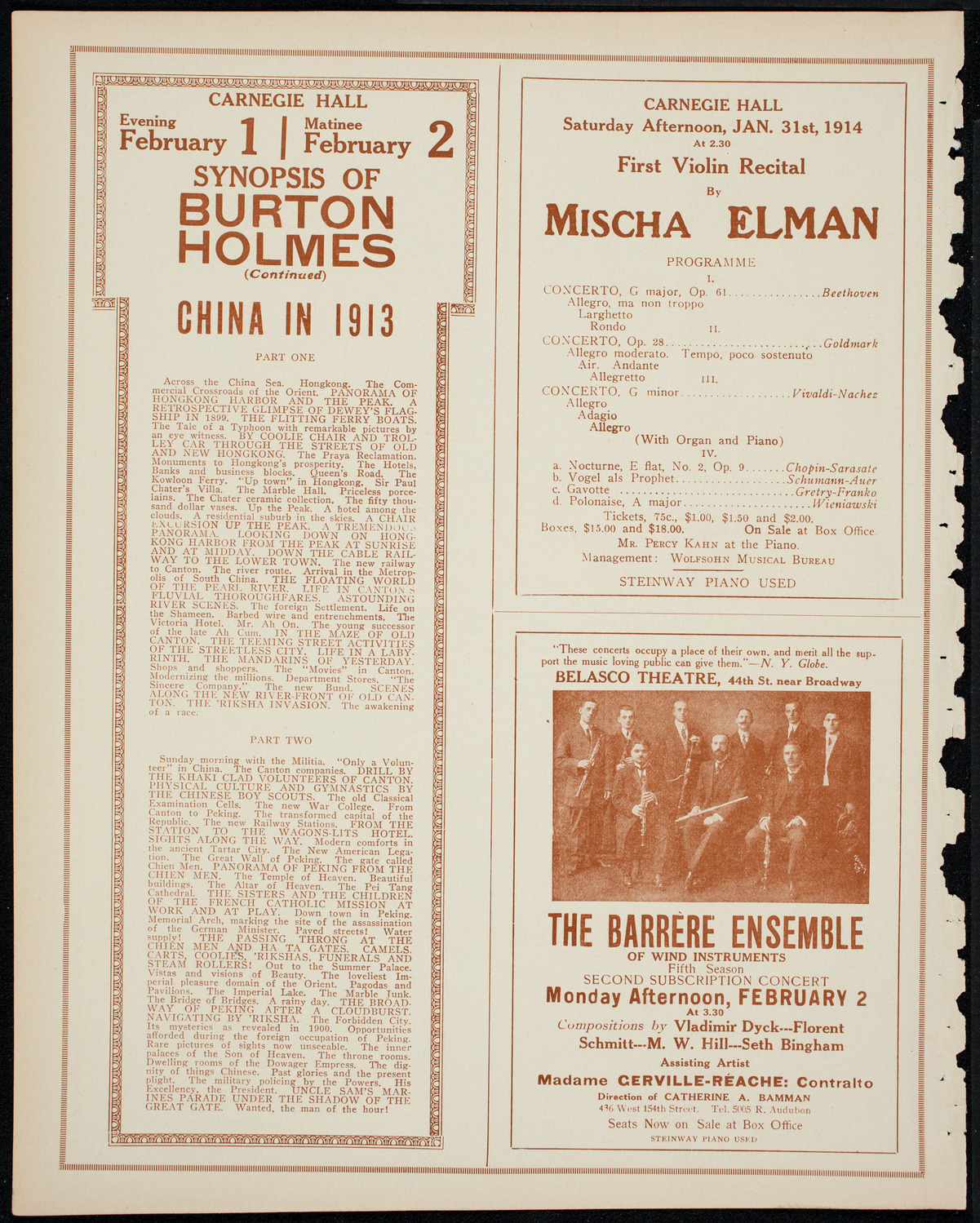 The Civic Forum, January 26, 1914, program page 10