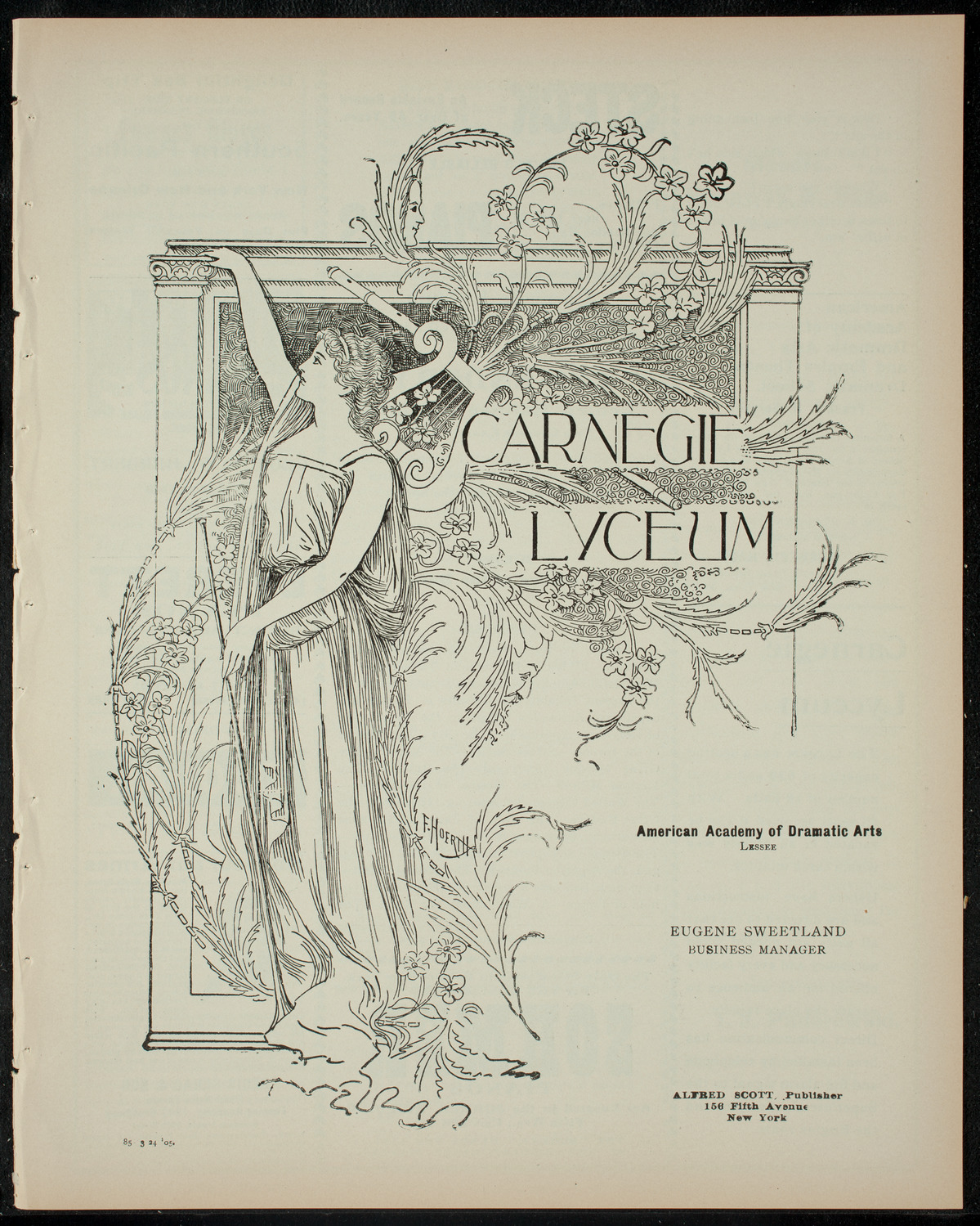 Elmendorf Lecture: The Edge of the Desert, March 24, 1905, program page 1