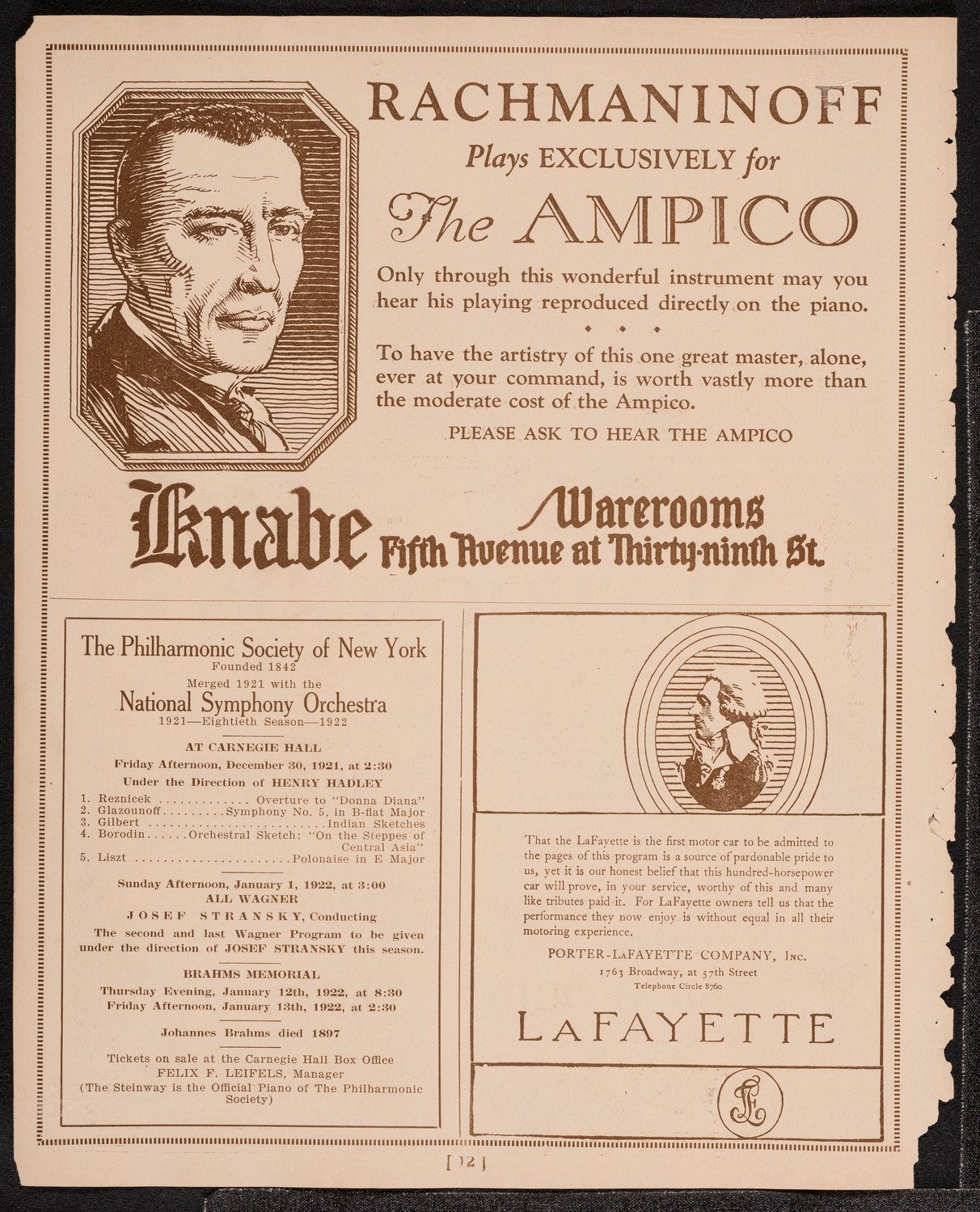 Grand Music Festival, December 19, 1921, program page 12