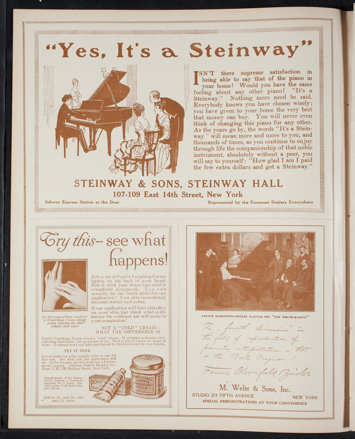 New York Philharmonic, November 26, 1915, program page 4