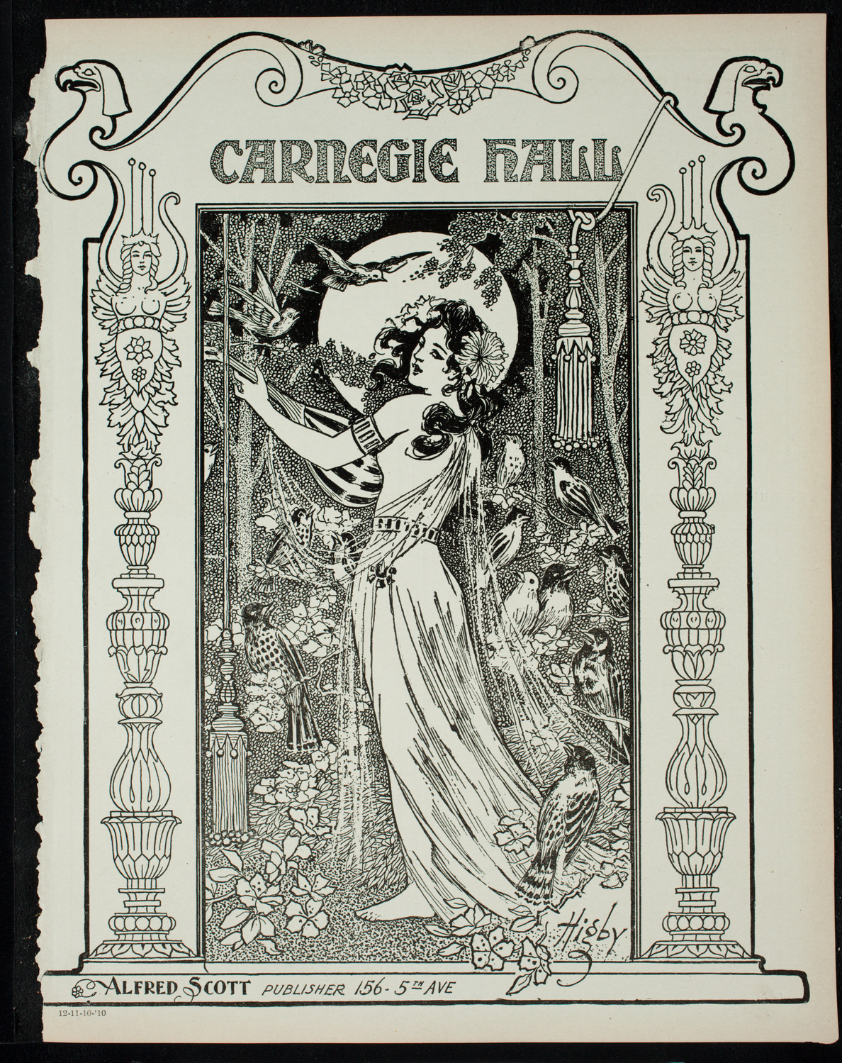 Boston Symphony Orchestra, November 10, 1910, program page 1