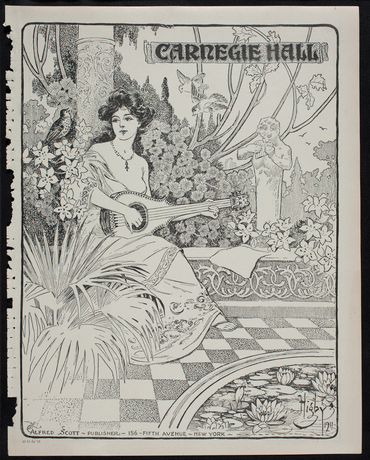 New York Philharmonic, November 3, 1911, program page 1