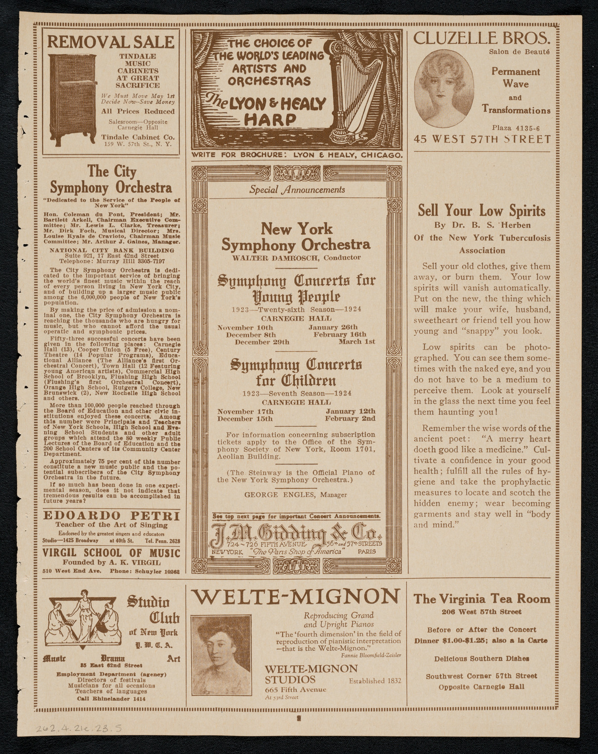 Benefit: St. Andrews One Cent Coffee Stands Society, April 21, 1923, program page 9