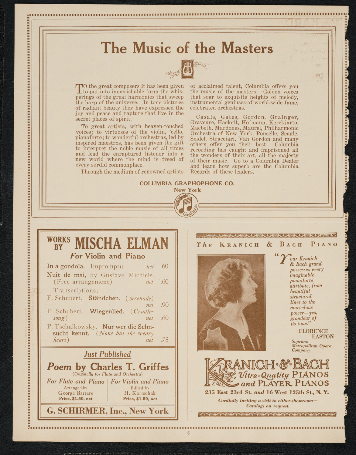 Isadora Duncan, Dancer, with Orchestra, October 13, 1922, program page 6