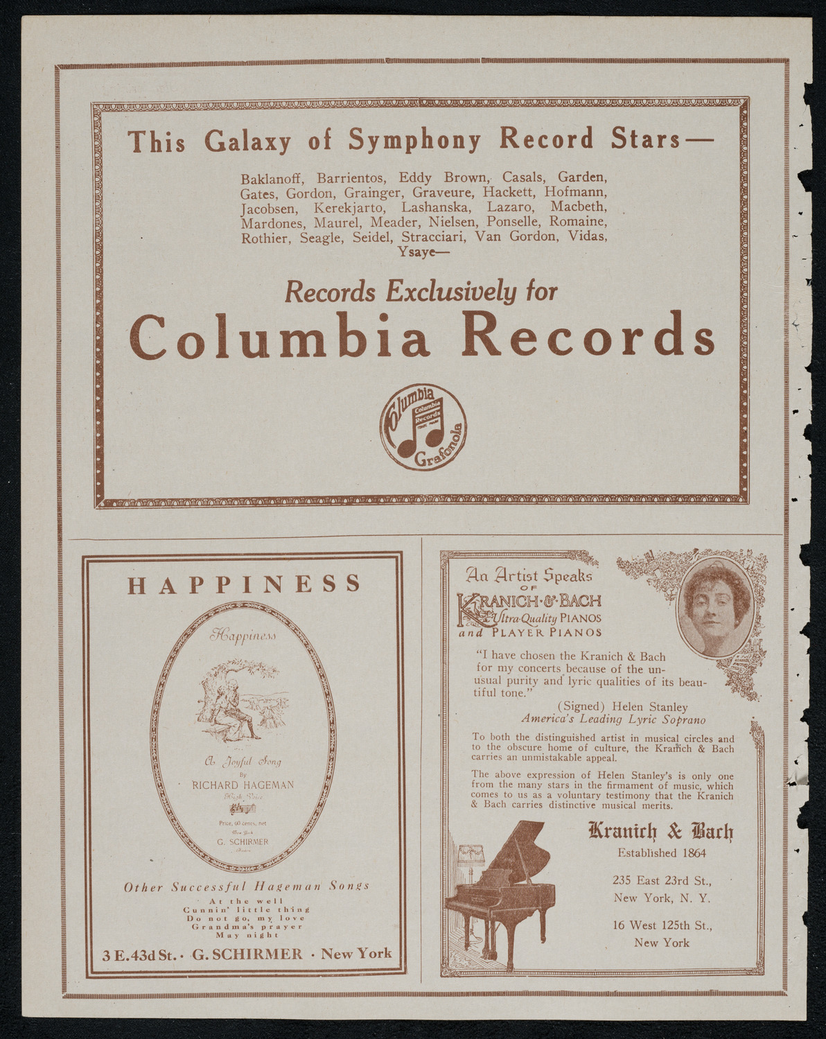 New York Philharmonic, January 27, 1921, program page 6