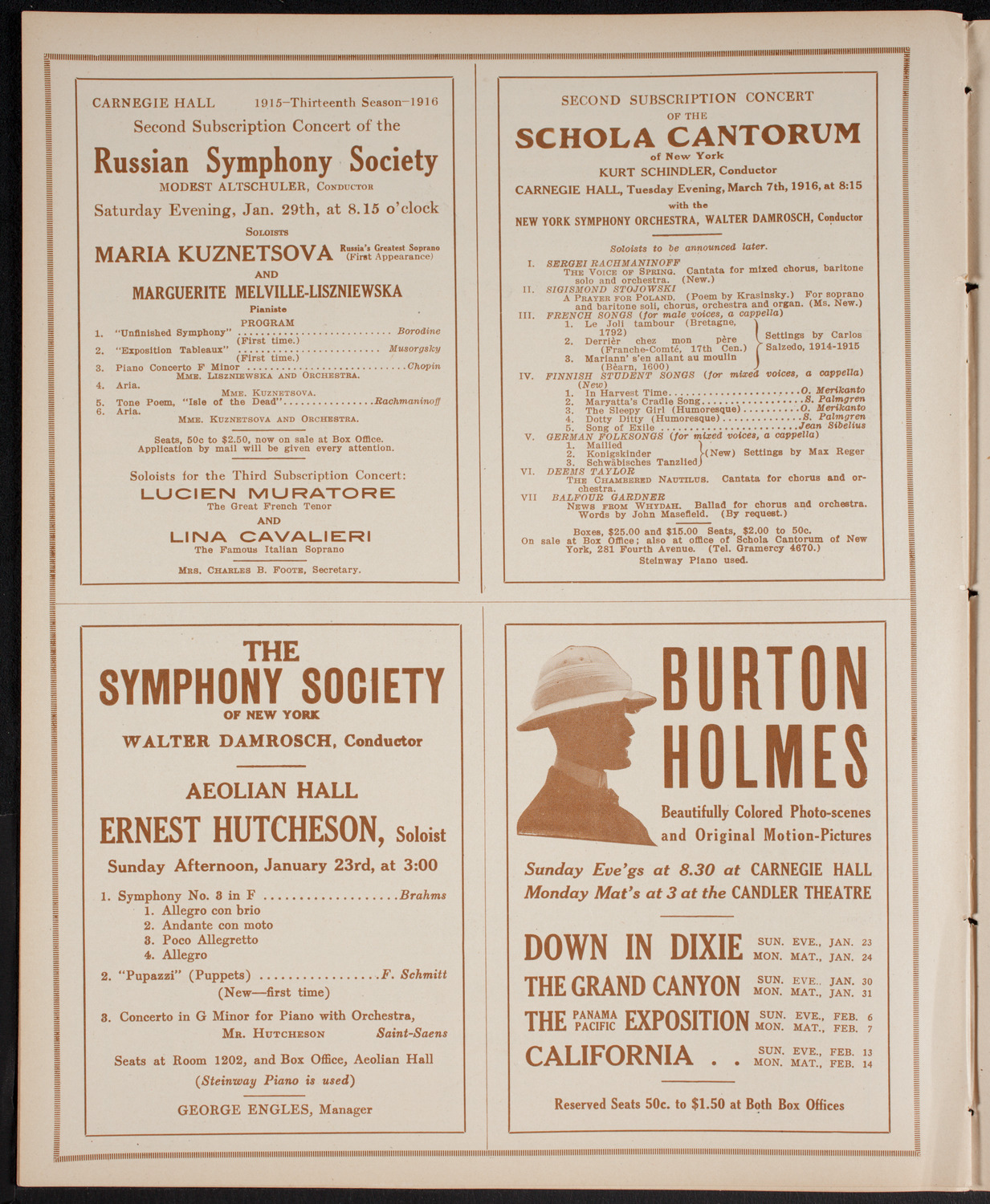 Symphony Concert for Young People, January 22, 1916, program page 8