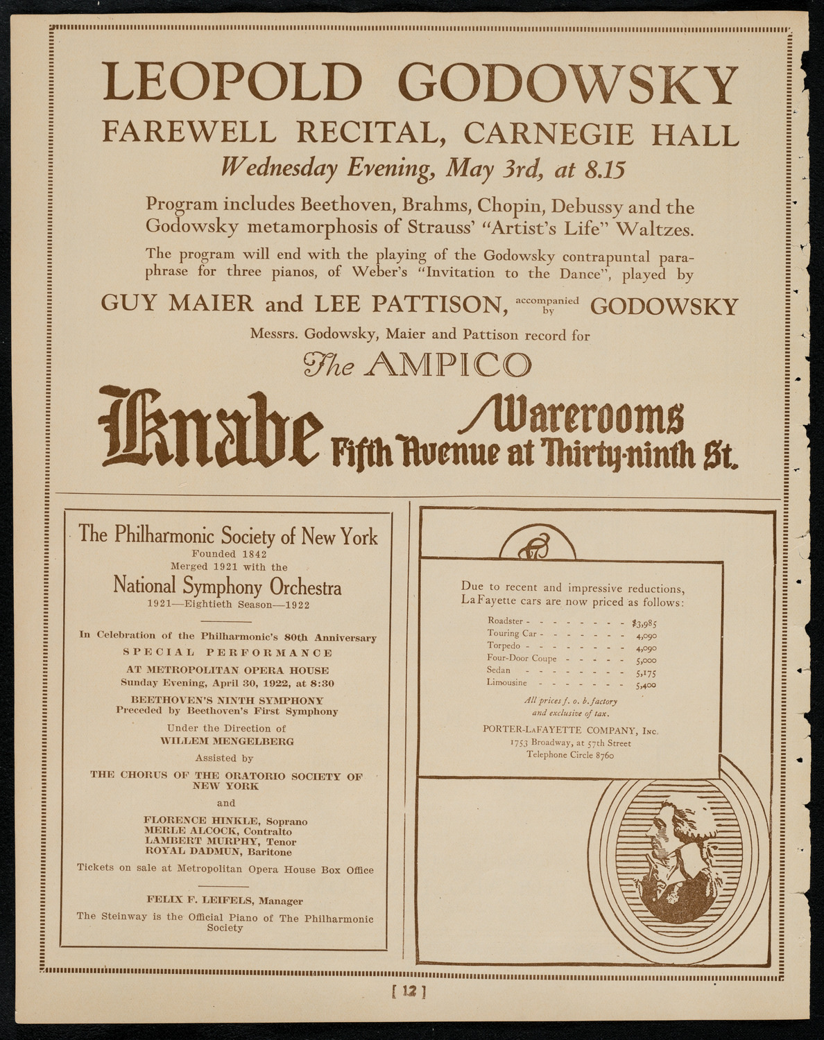 Salvation Army Gathering, April 30, 1922, program page 12