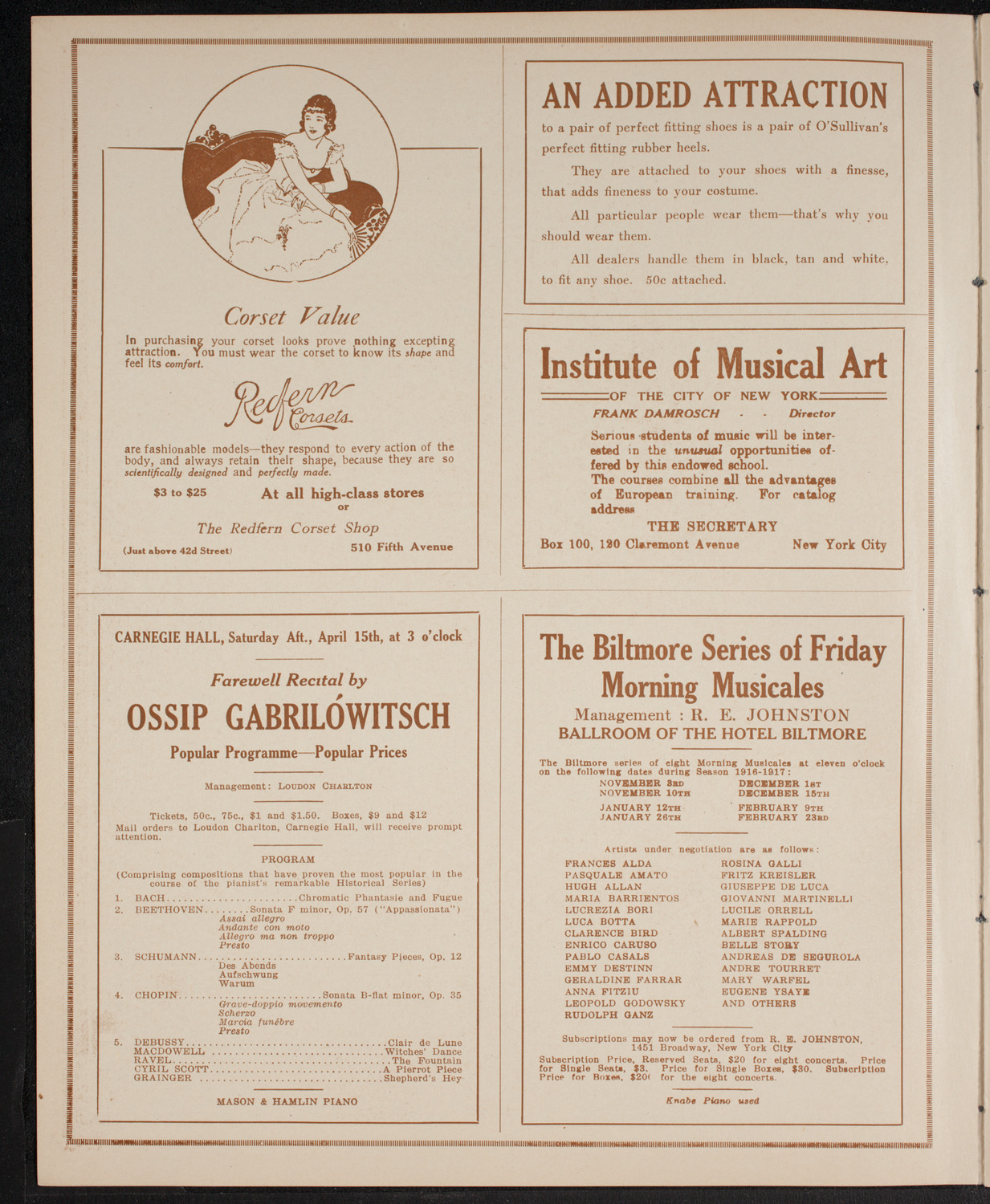 Concert and Illustrated Lecture on the British Navy, April 14, 1916, program page 2