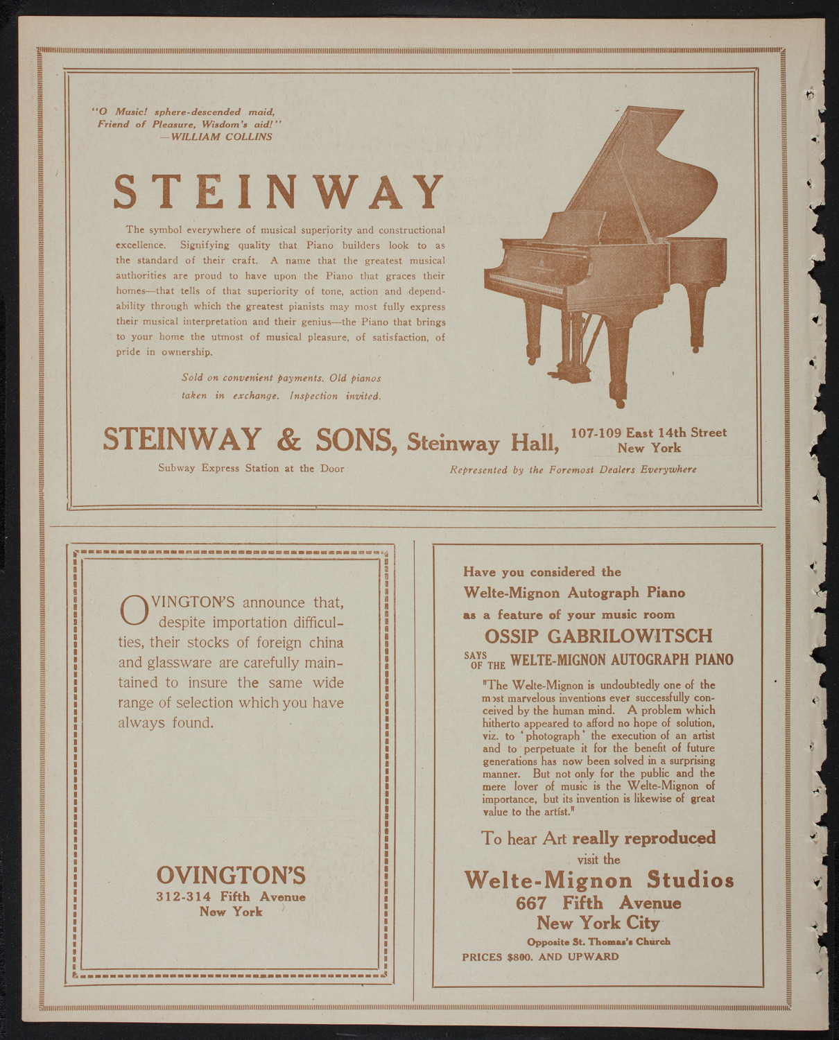 German Press Club Concert, January 16, 1918, program page 4