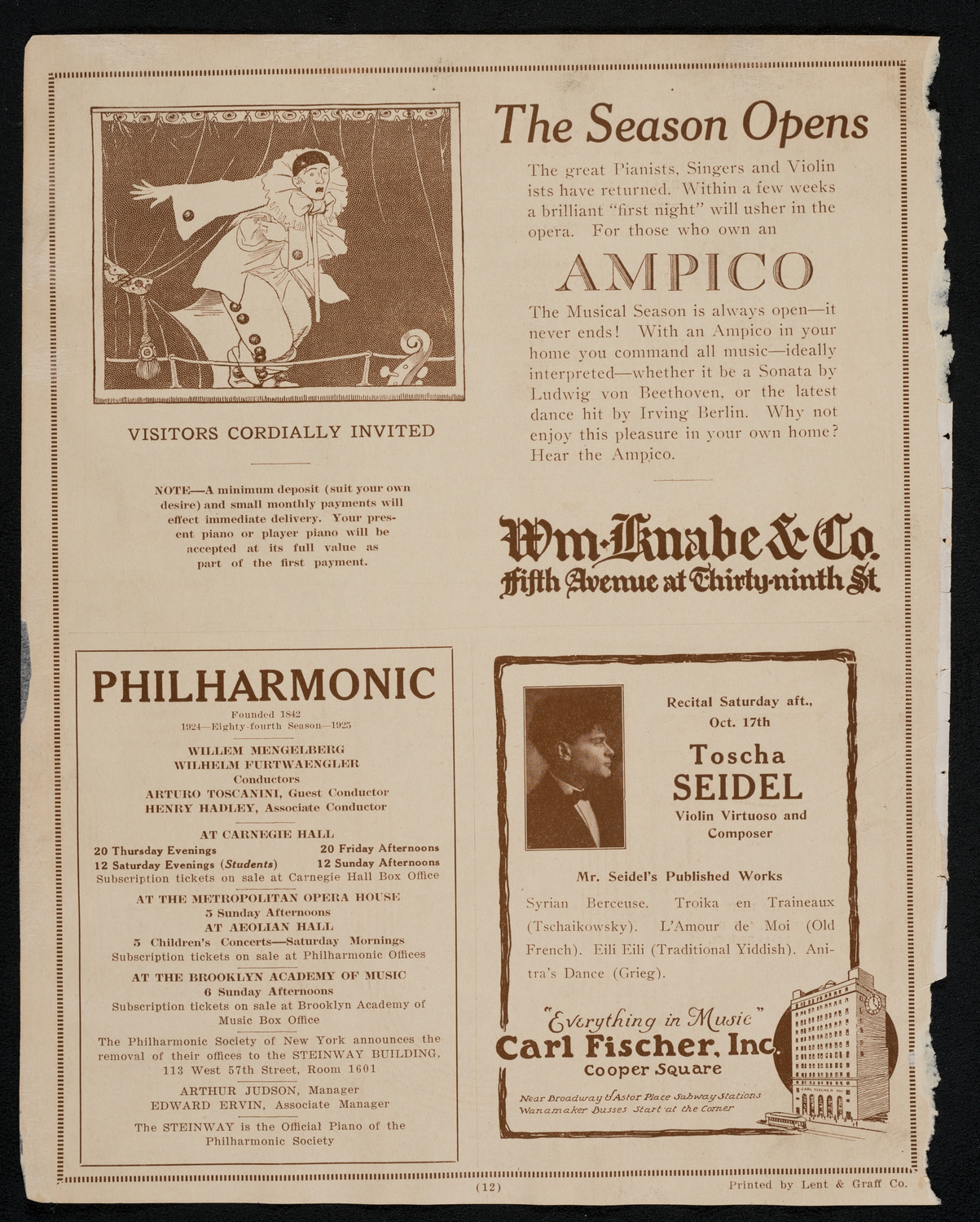 Columbus Day Celebration, October 12, 1925, program page 12