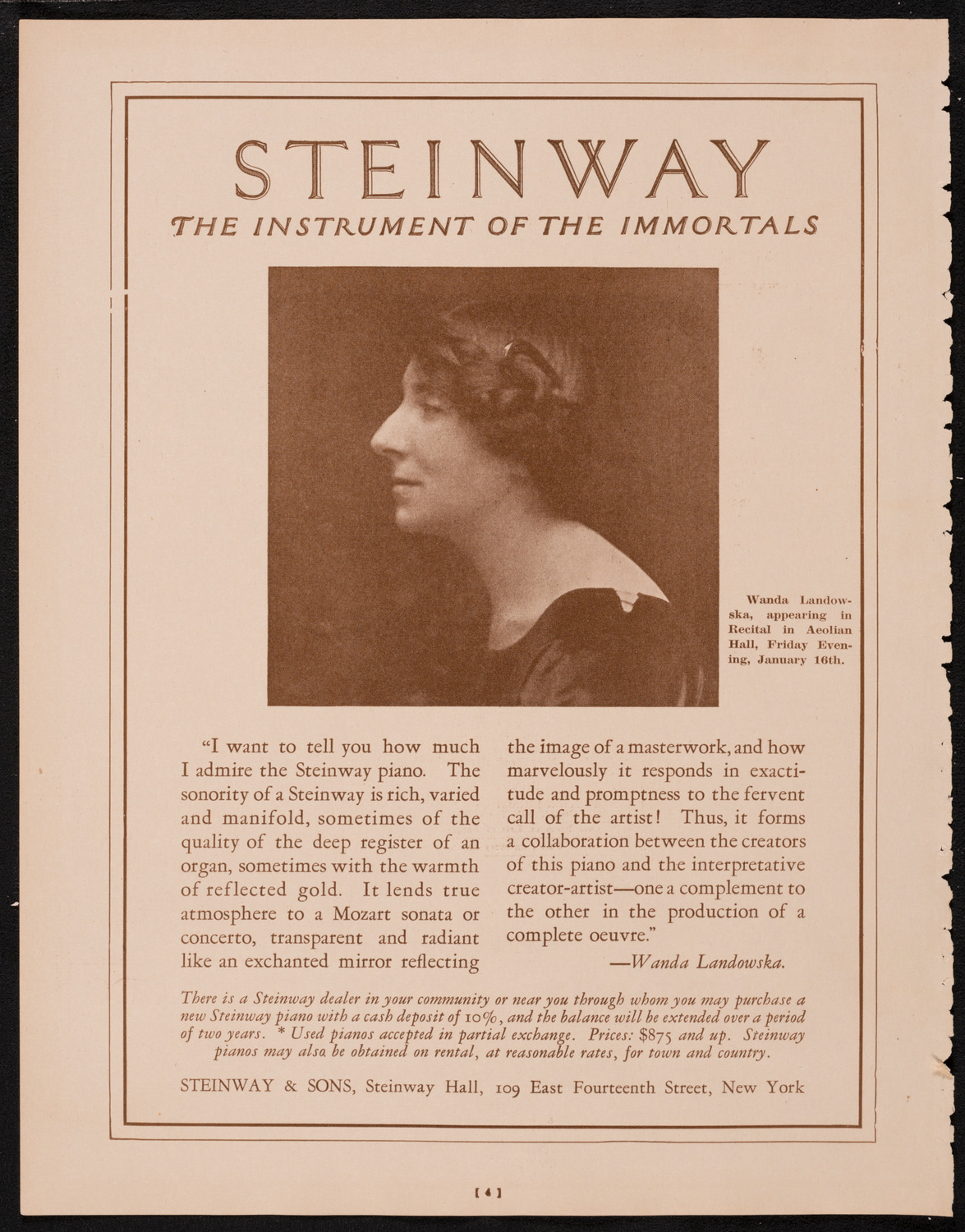 New York Banks' Glee Club, January 7, 1925, program page 4