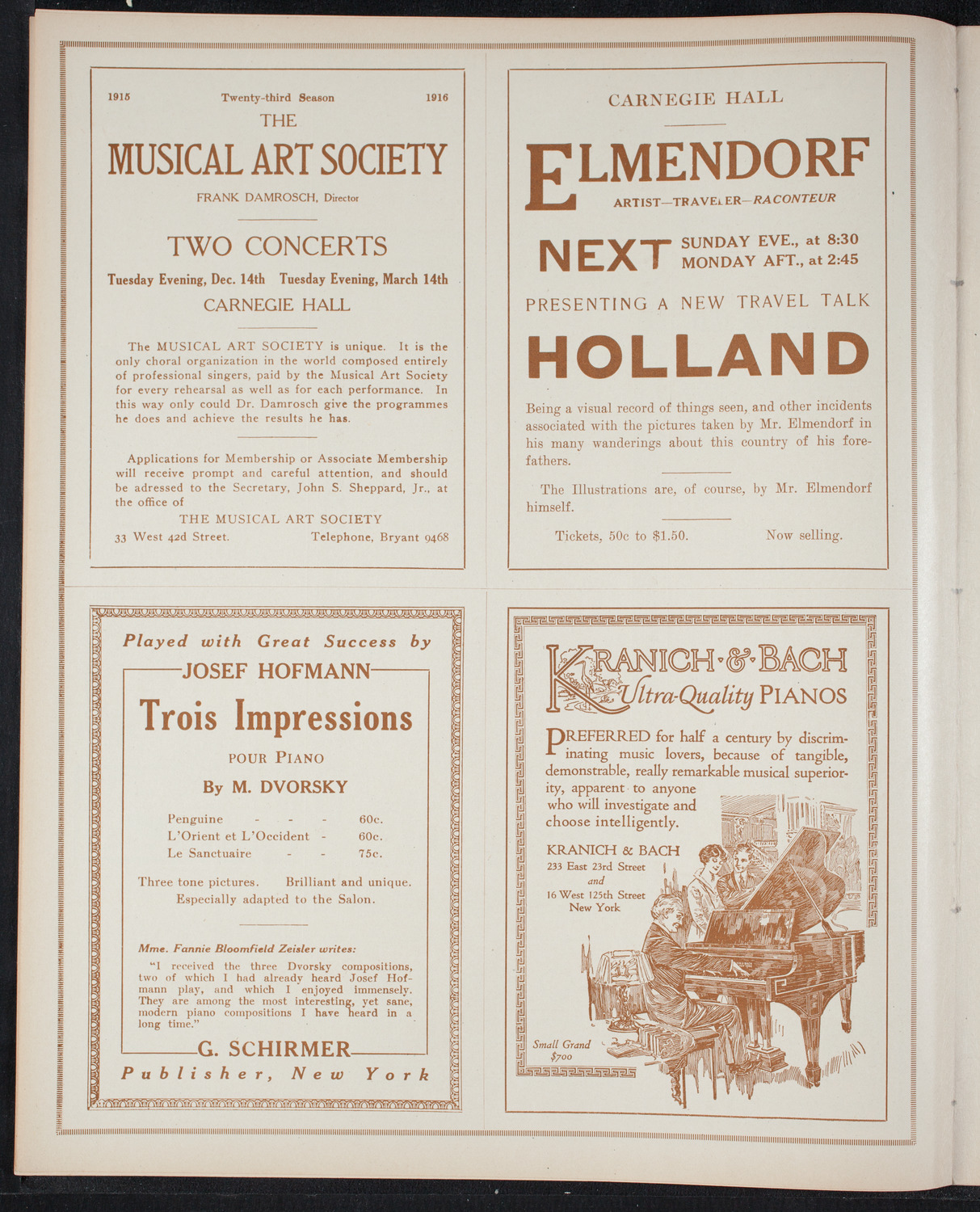 Percy Hemus, Baritone, November 8, 1915, program page 6