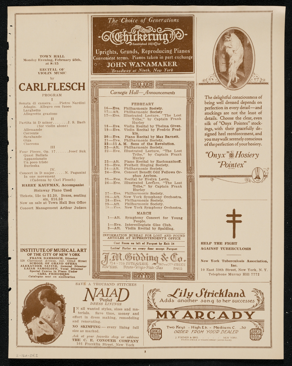 Symphony Concert for Young People, February 16, 1924, program page 3