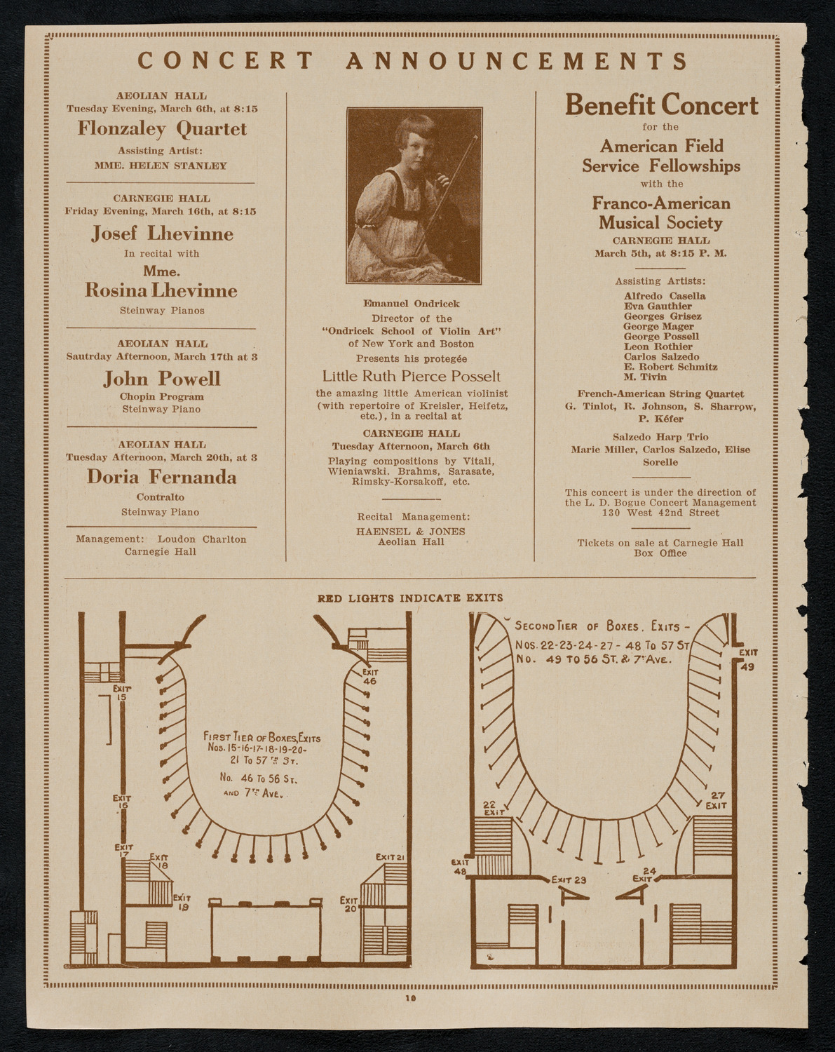 New York Symphony Orchestra, March 2, 1923, program page 10