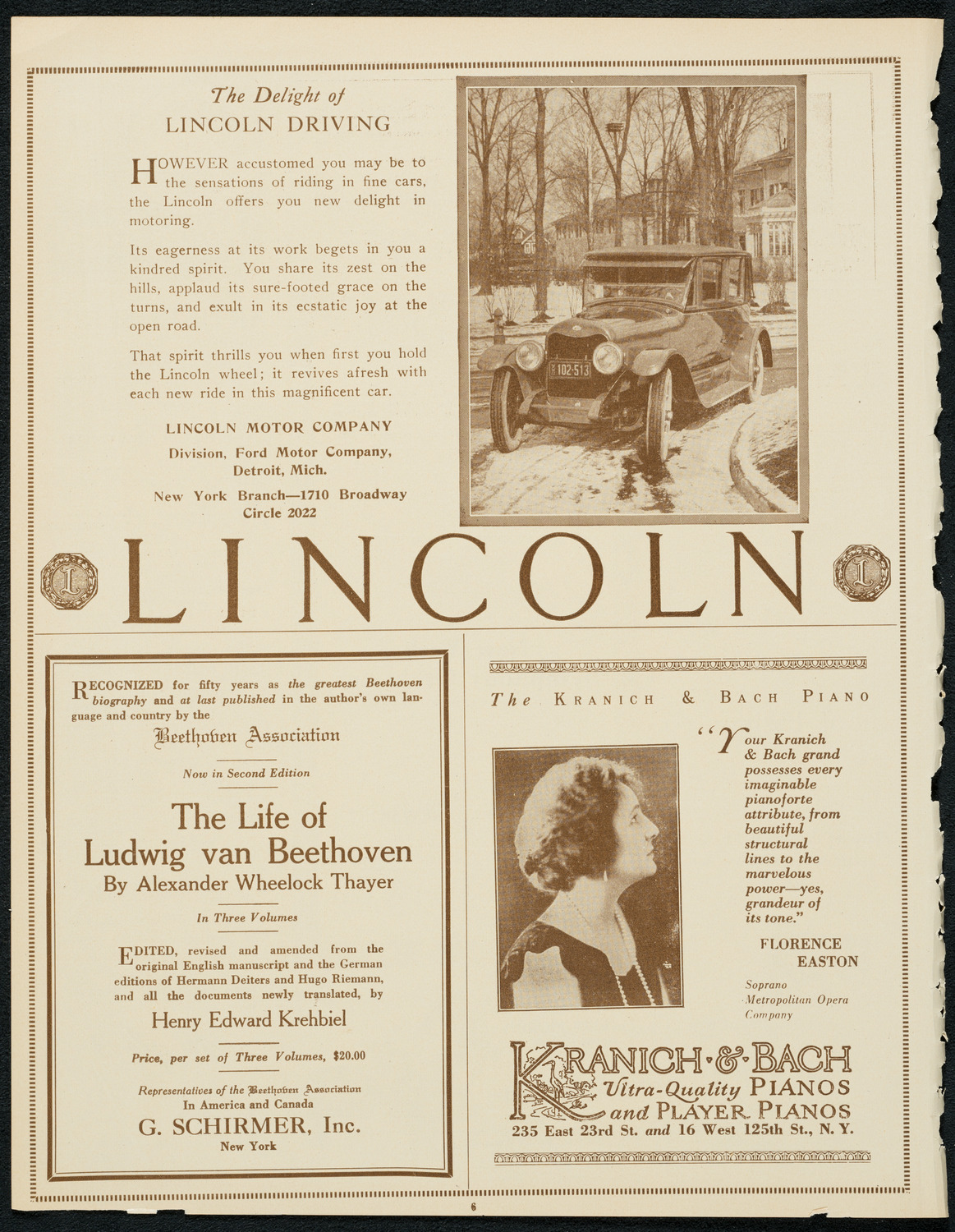 New York Symphony Orchestra, December 28, 1923, program page 6