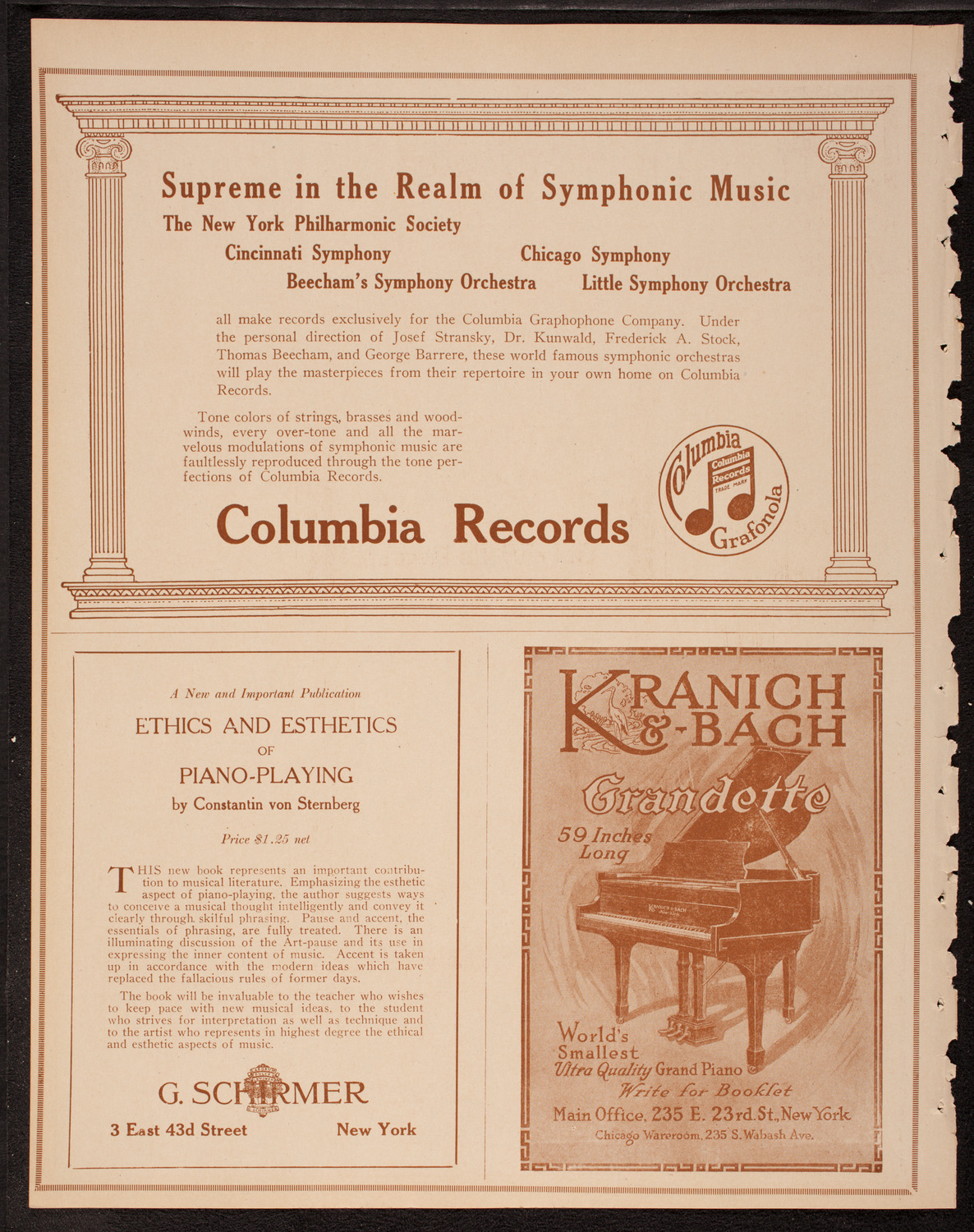 Efrem Zimbalist, Violin, November 4, 1917, program page 6