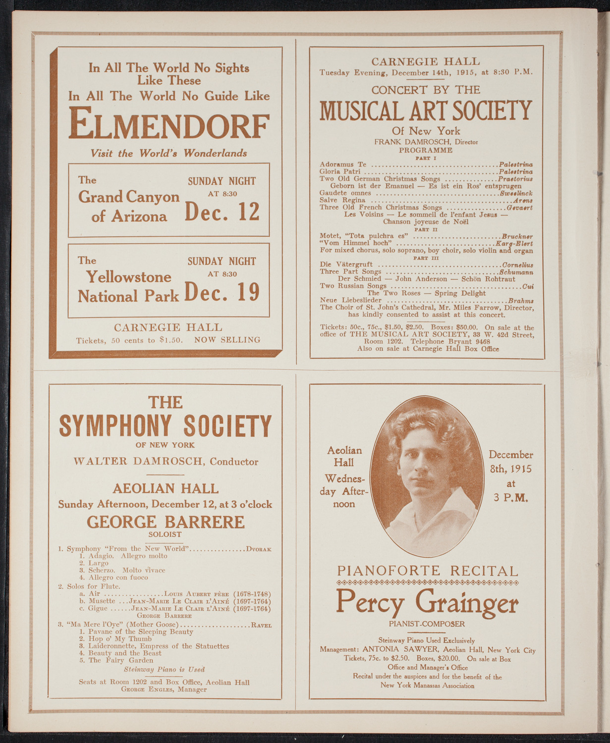 Elmendorf Lecture: Southern Italy and Sicily, December 6, 1915, program page 8
