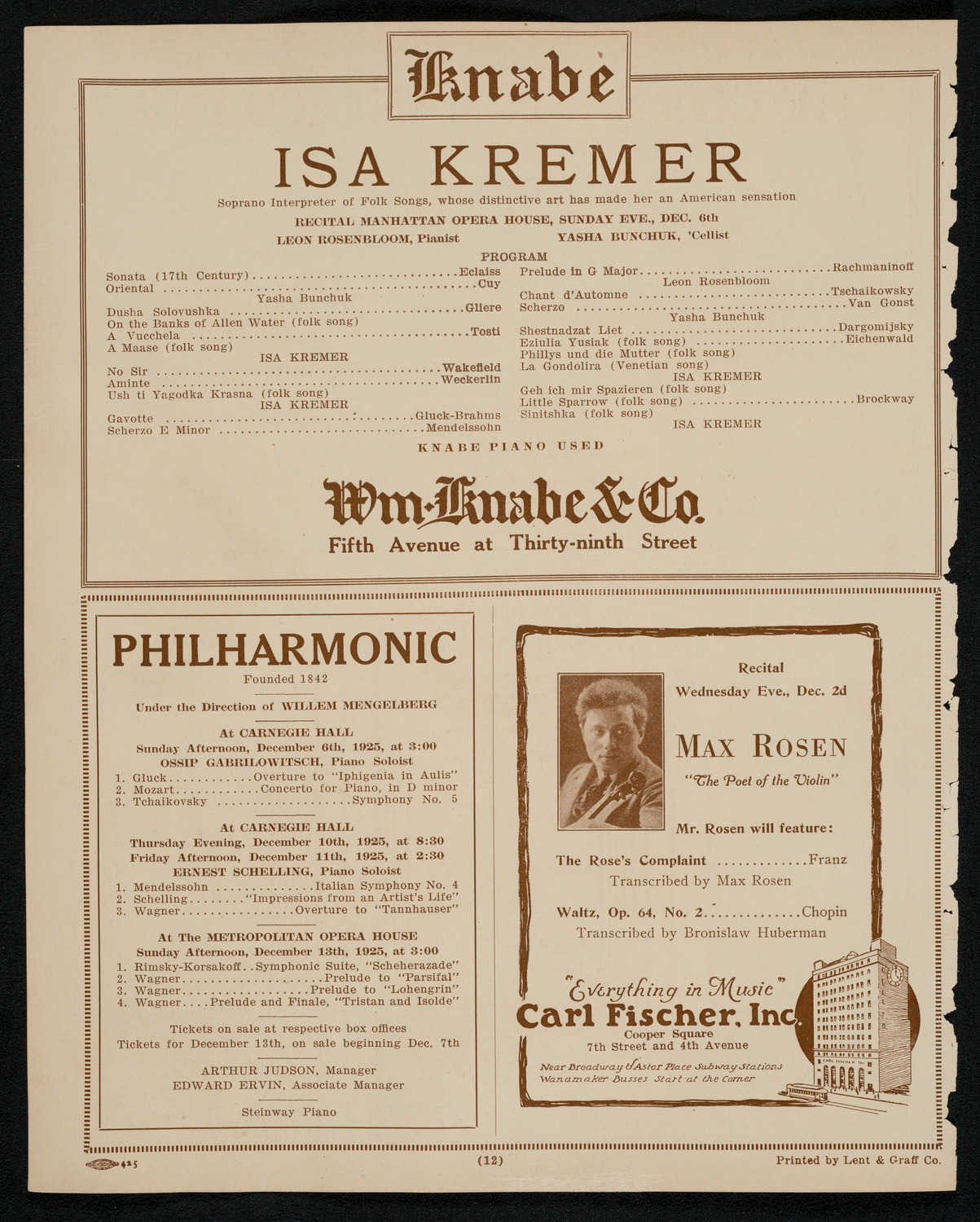 Symphony Concert for Young People, December 5, 1925, program page 12