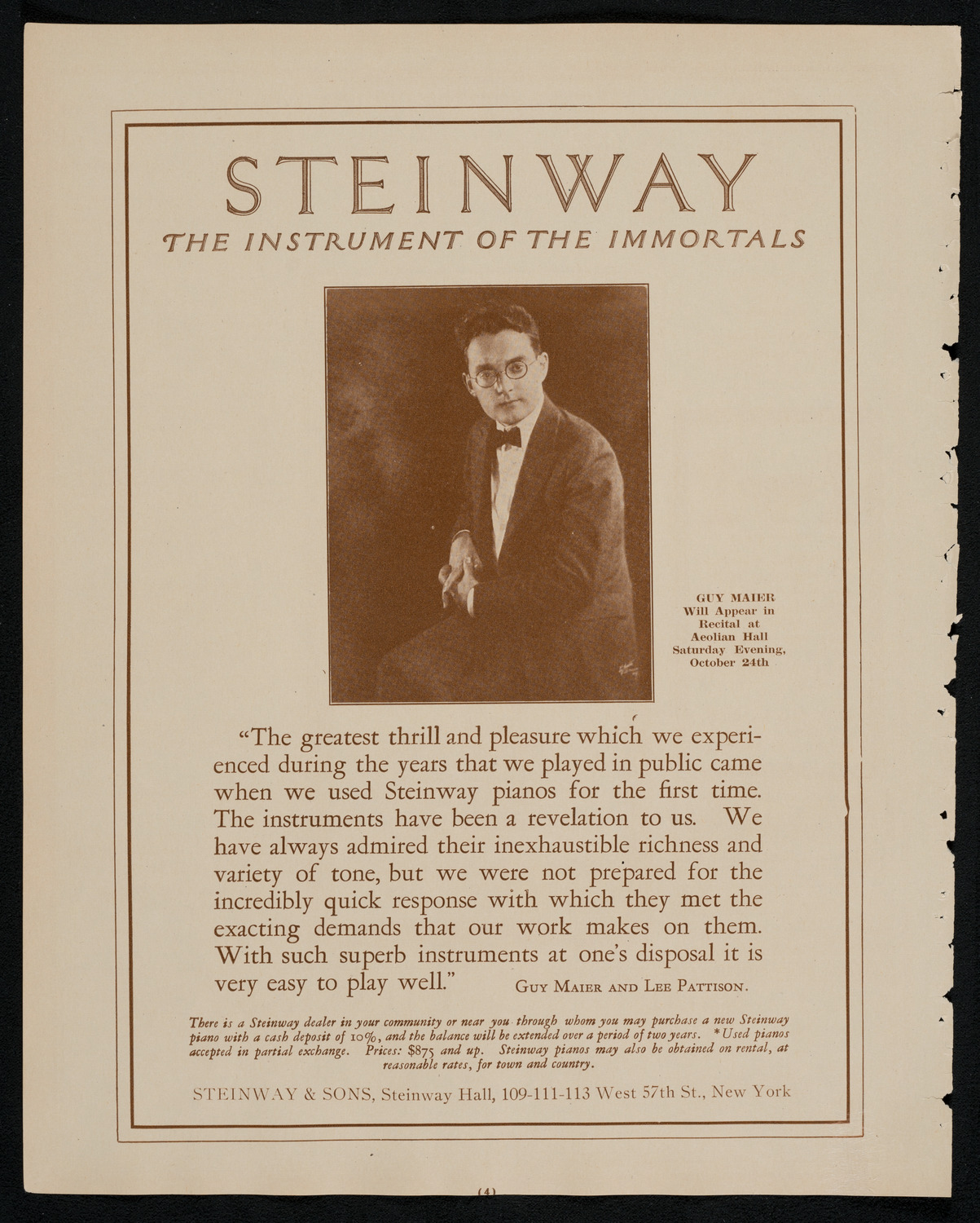 Lecture by Captain Roald Amundsen, October 15, 1925, program page 4