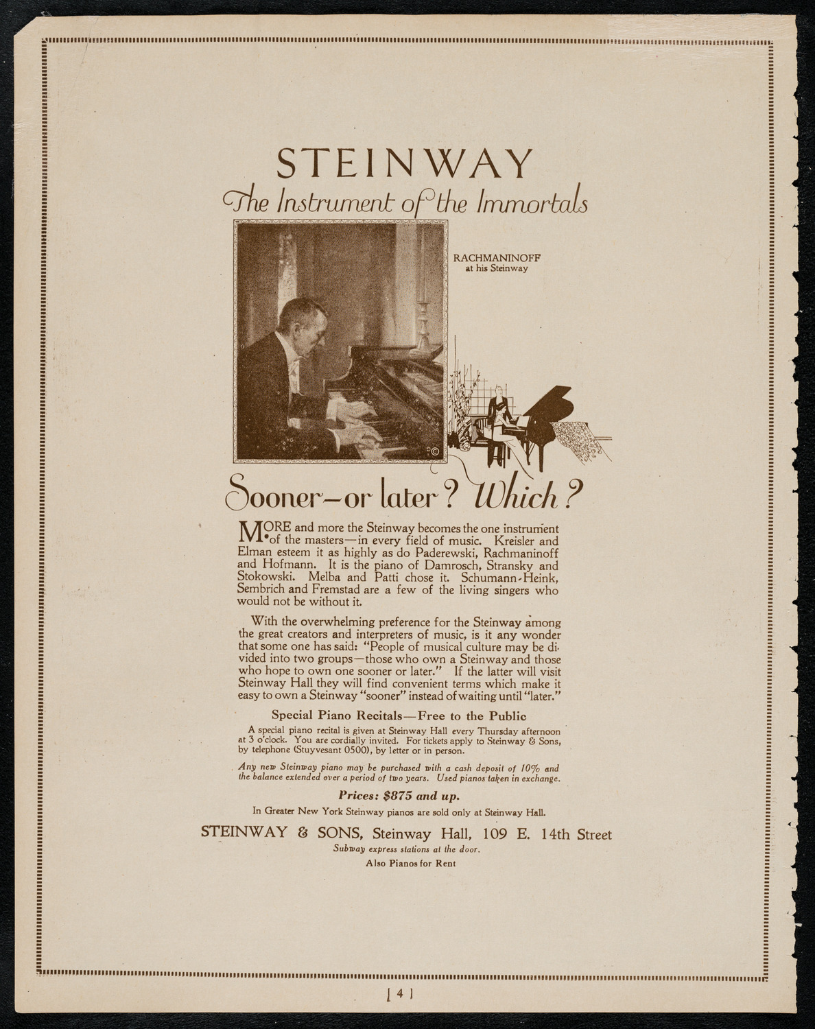 Sir Arthur Conan Doyle, April 12, 1922, program page 4